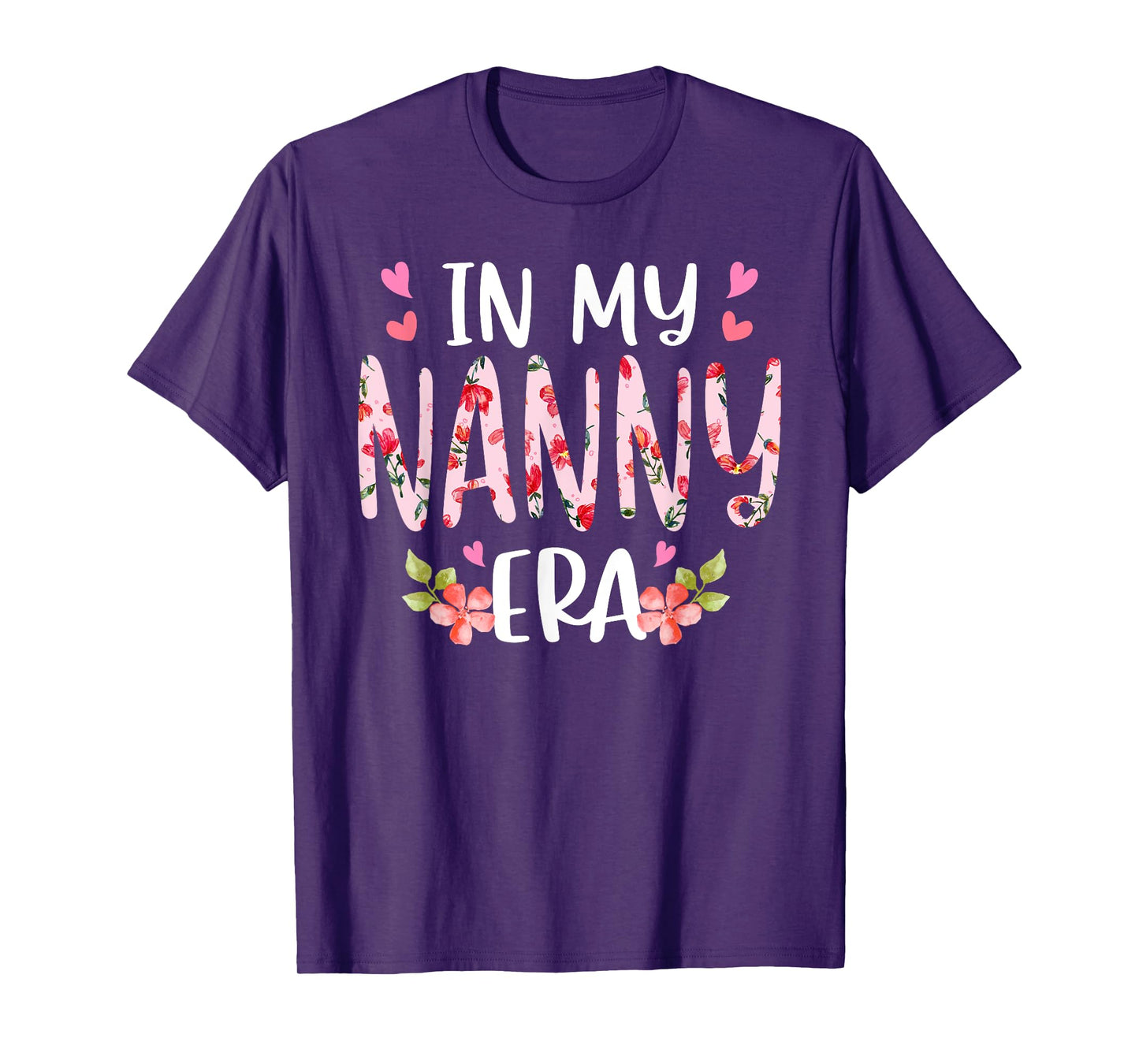 In My Nanny Era Floral Mother's Day Flower Girly Women T-Shirt