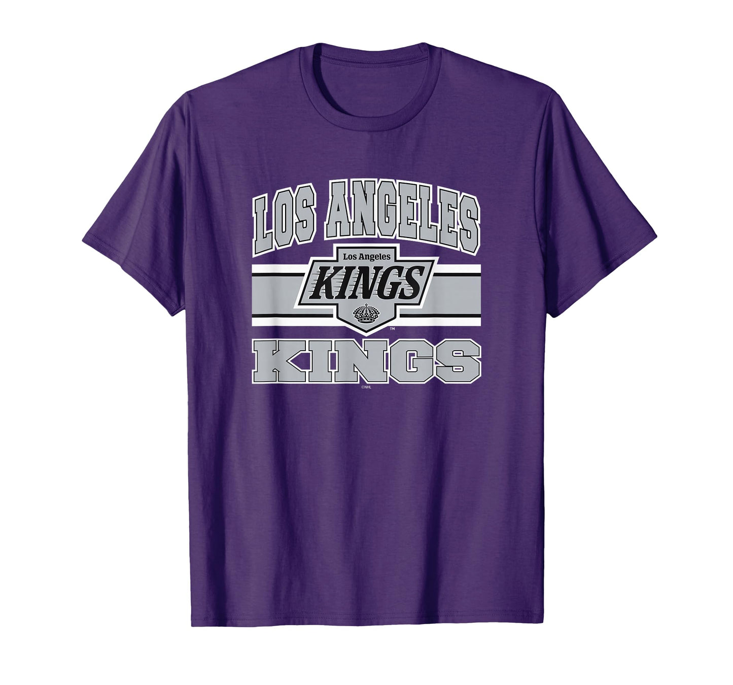 Los Angeles Kings Stripe Dark Heather Officially Licensed T-Shirt