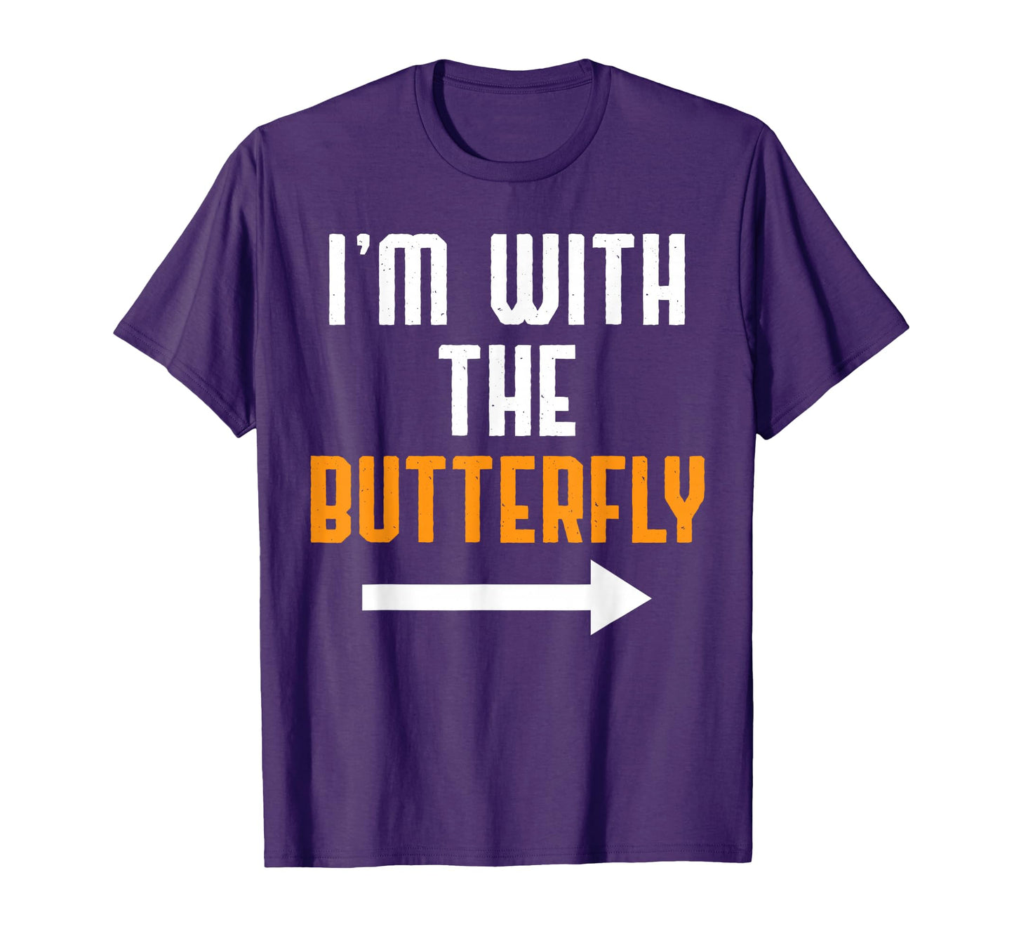 I'm With The Butterfly Costume Funny Halloween Couple T-Shirt