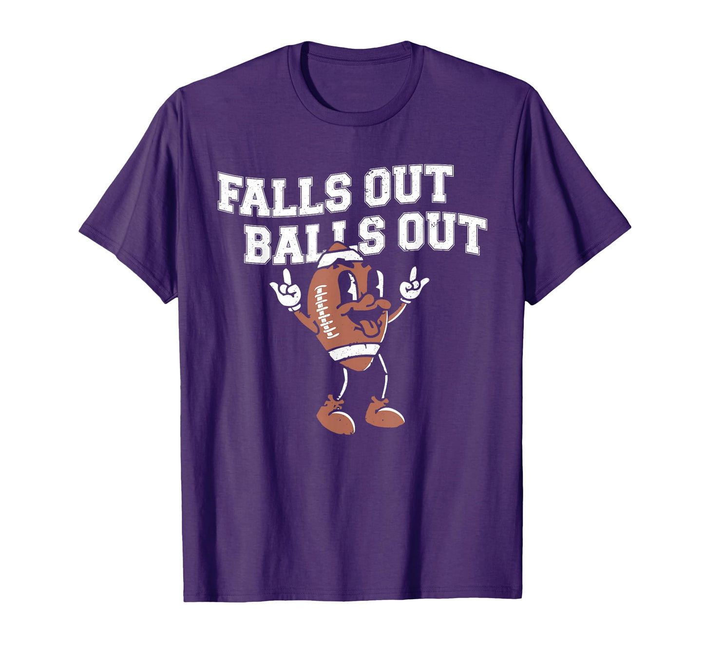 Falls Out Balls Out Touchdown Football Game Day Thanksgiving T-Shirt