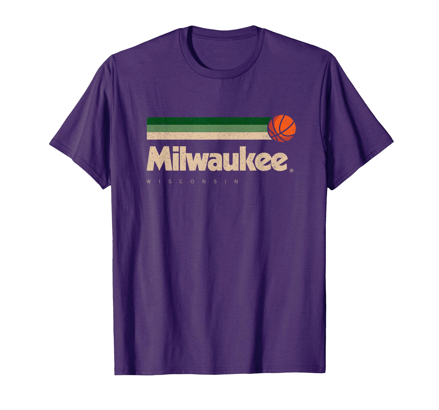 Milwaukee Basketball B-Ball City Wisconsin Retro Milwaukee T-Shirt