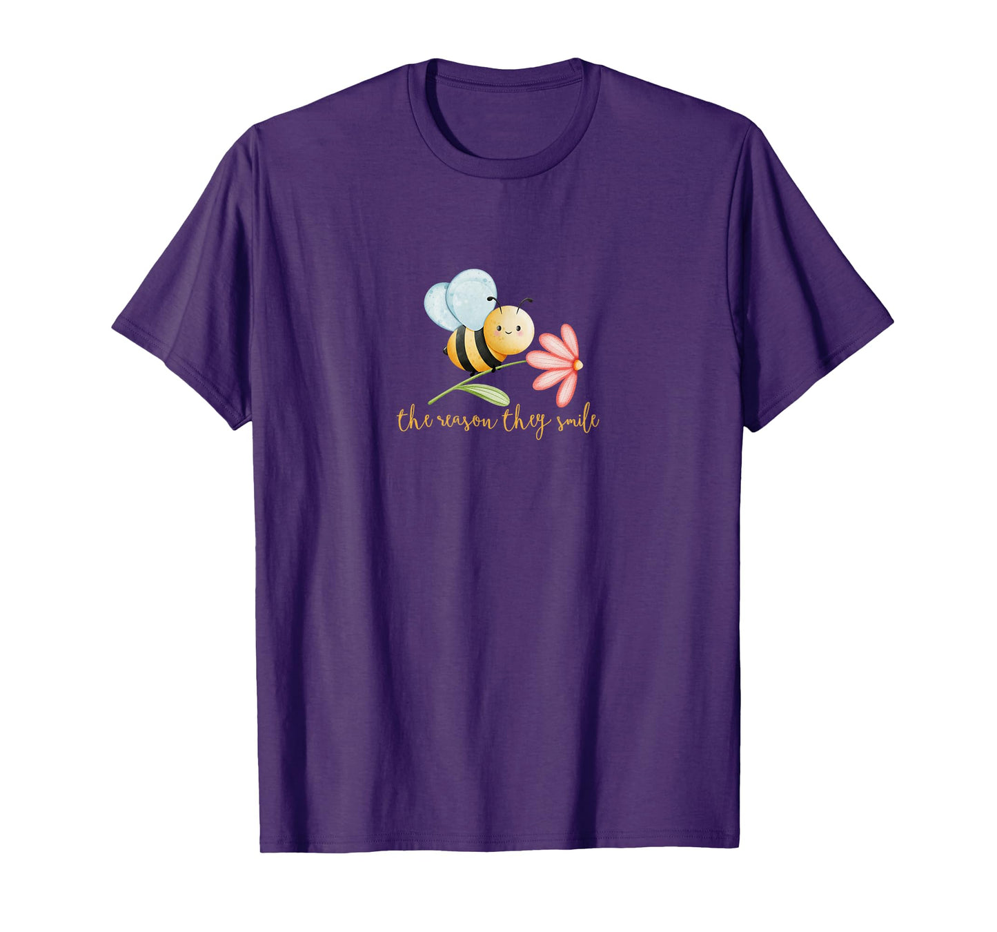 Womens Bee The Reason They Smile Tee. Happy, Cute Graphic T-Shirt