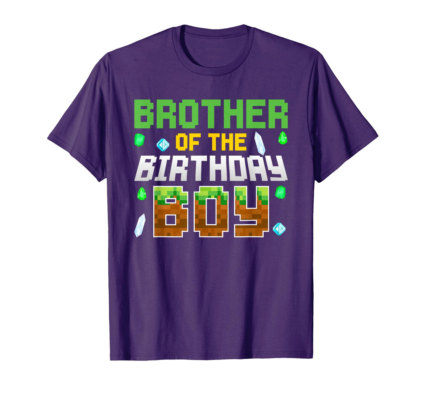 Brother Of The Birthday Boy Game Pixel Number Birthday Party T-Shirt