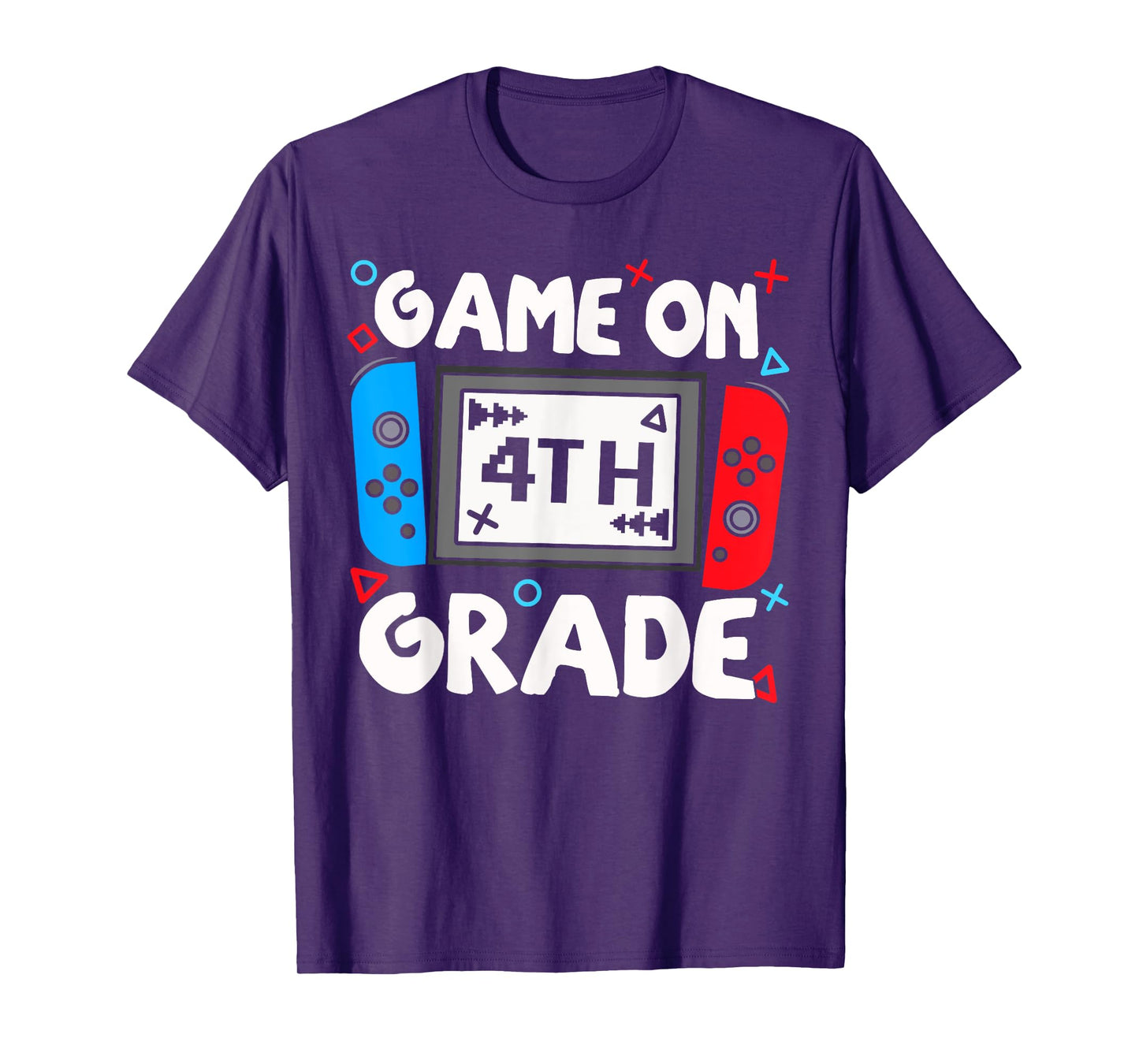 Funny Gamer Game On 4th Grade Back To School Kids Boys T-Shirt