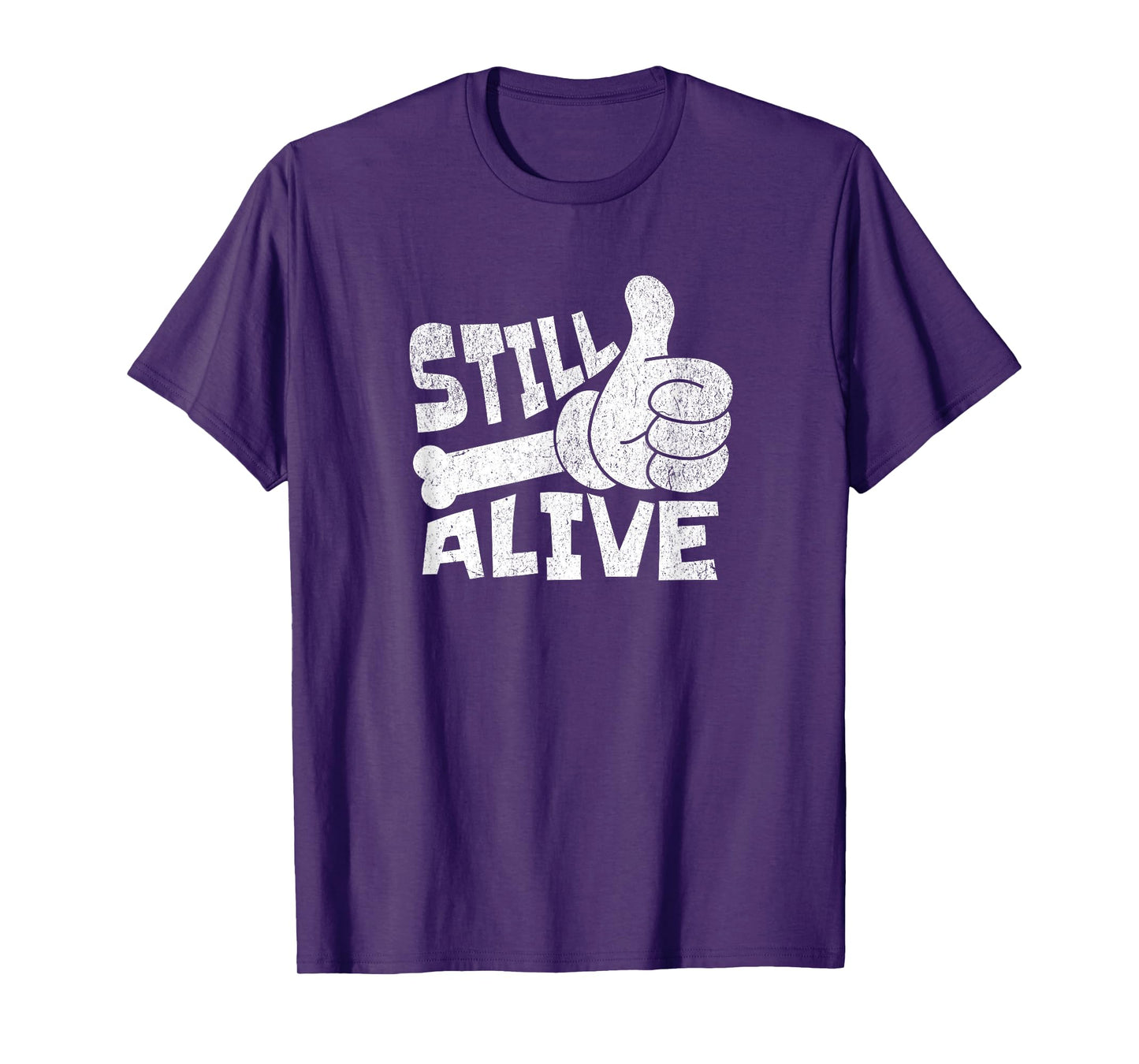Still Alive Skeleton Hand Dark Humor Graphic T-Shirt
