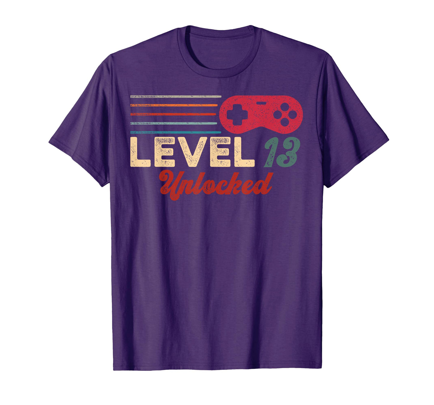 Retro Unlocked Level 13 Birthday Boy Video Game Controller T-Shirt