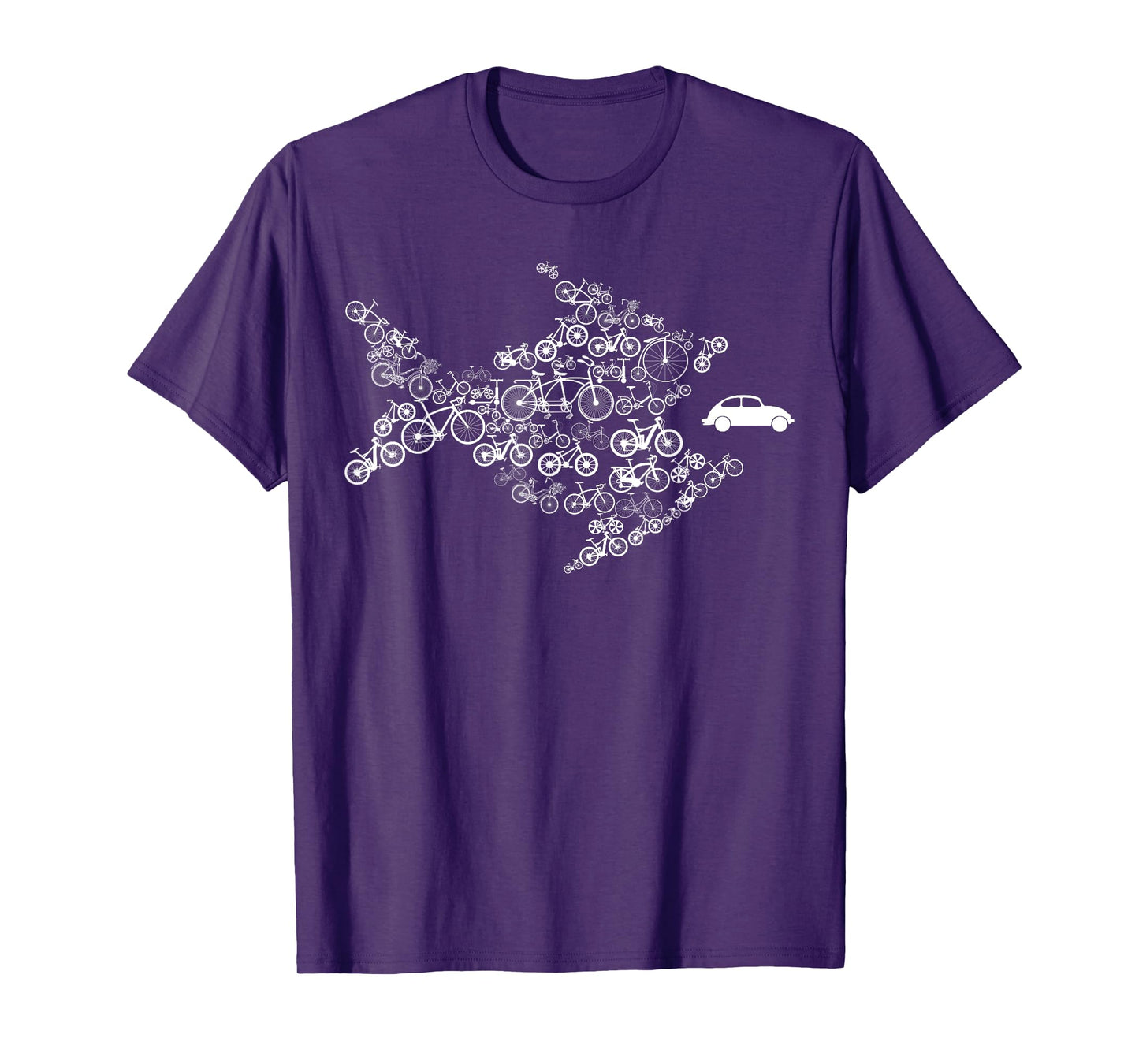 Bicycle fish eats car T-Shirt