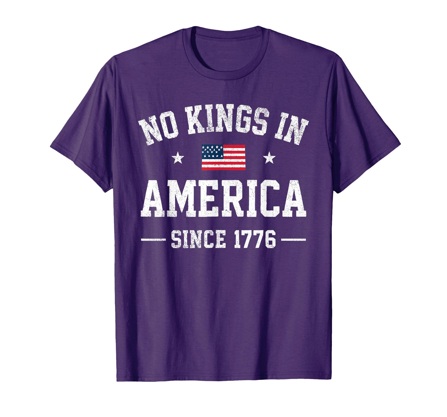 No Kings In America Patriotic Independence 4th of July T-Shirt