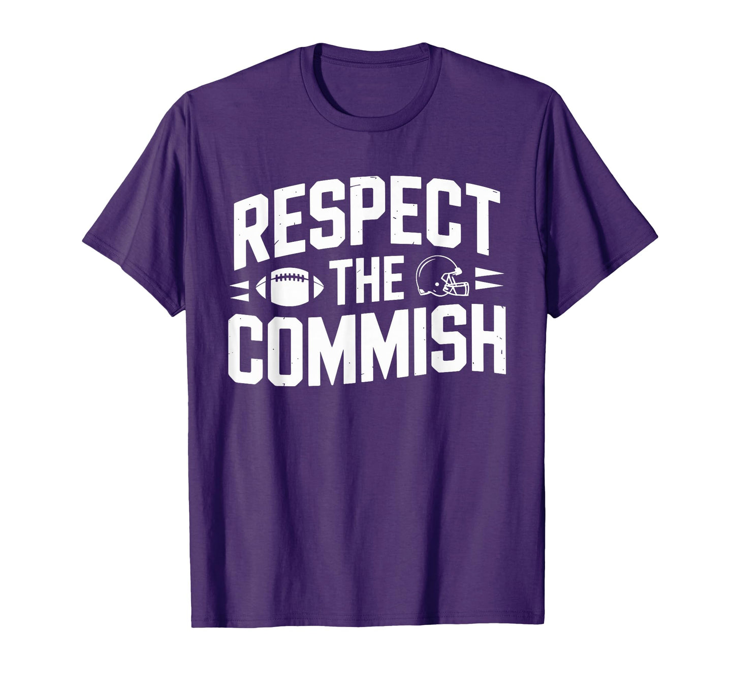 Respect The Commish Fantasy Football League T-Shirt