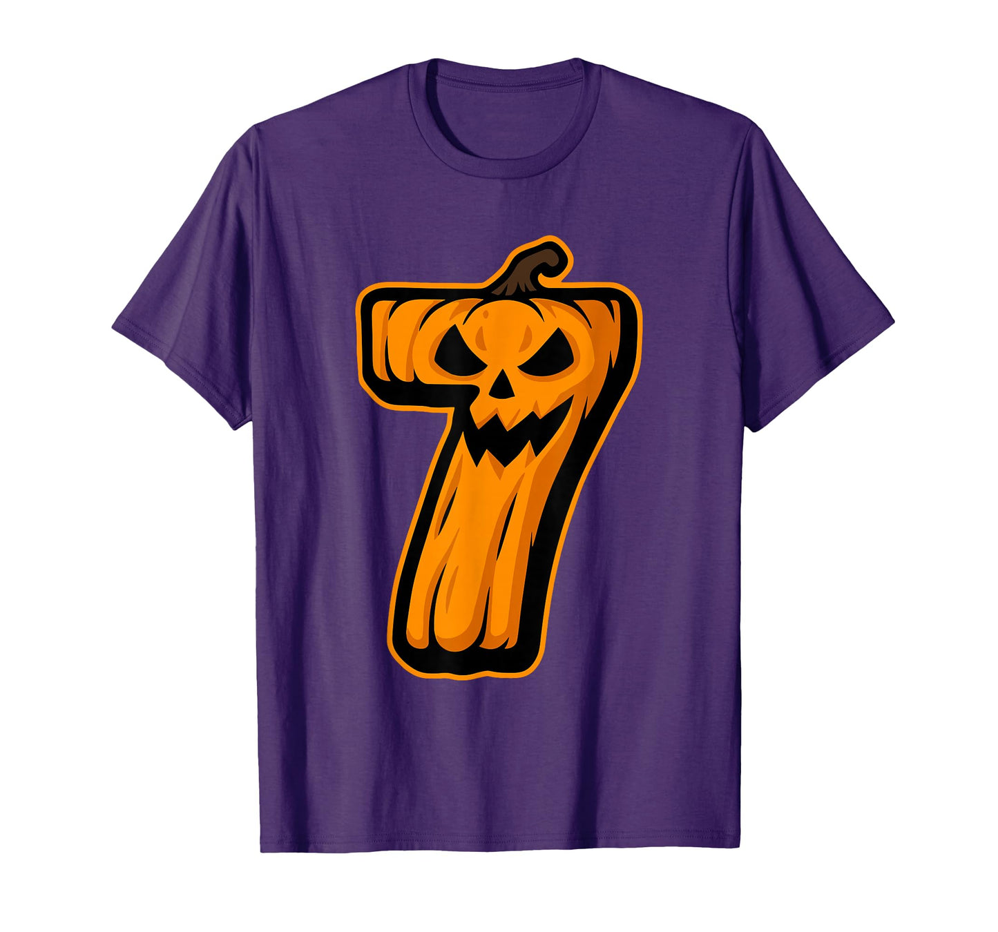 Couple Halloween Costume Duo Costume 6 7 Pumpkin Number 7 T-Shirt