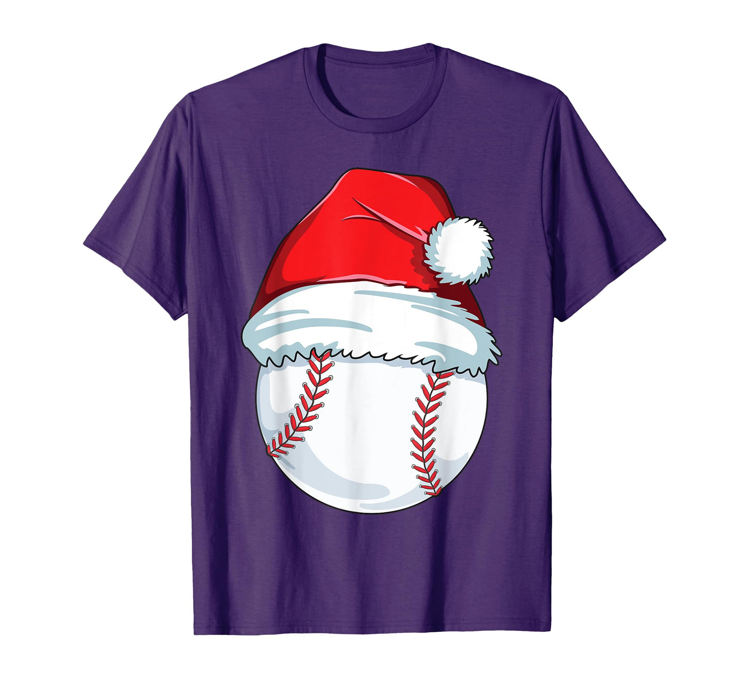 Christmas Baseball Xmas Santa Hat Ball Kids Boys Men T-Shirt