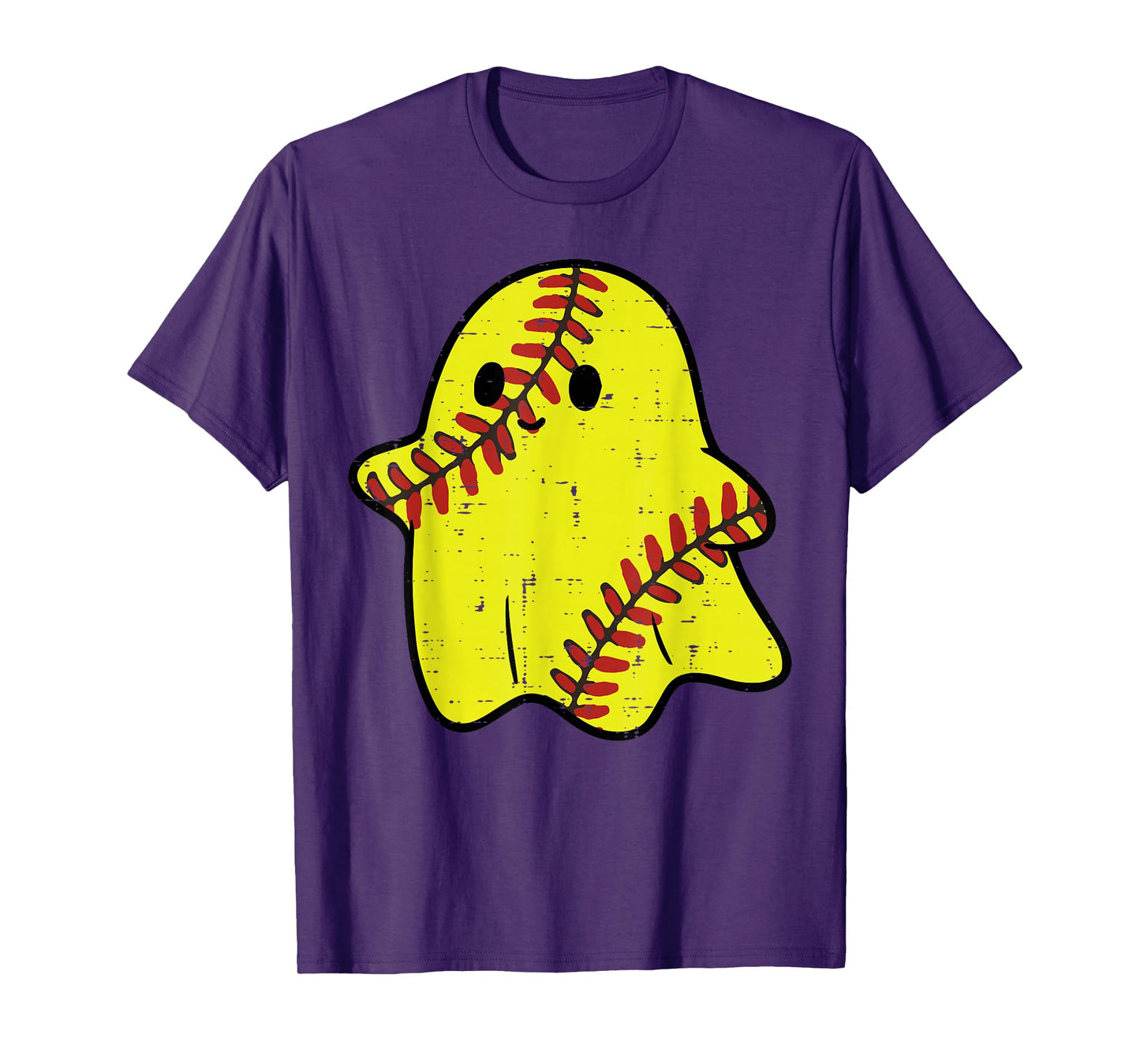 Halloween Ghost Softball Costume Sports Women Girls Kids T-Shirt