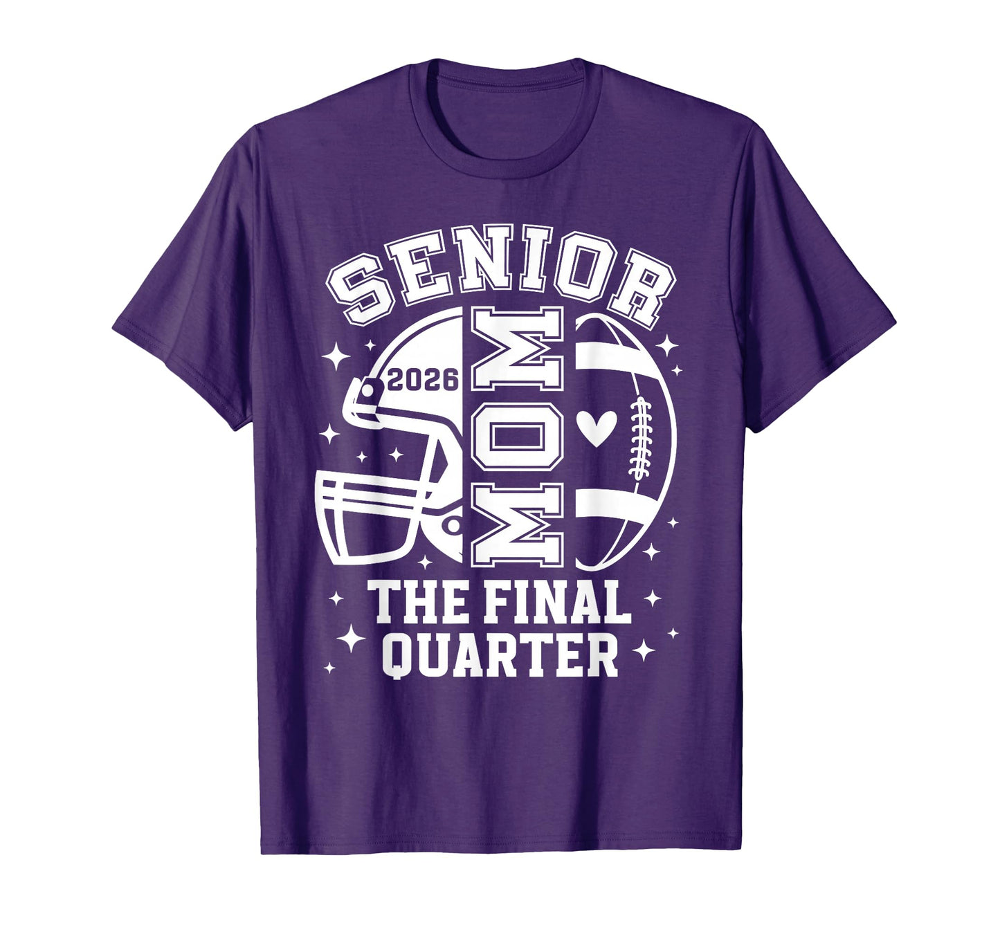 Football Senior Mom 2026 Final Quarter Football Senior Mama T-Shirt