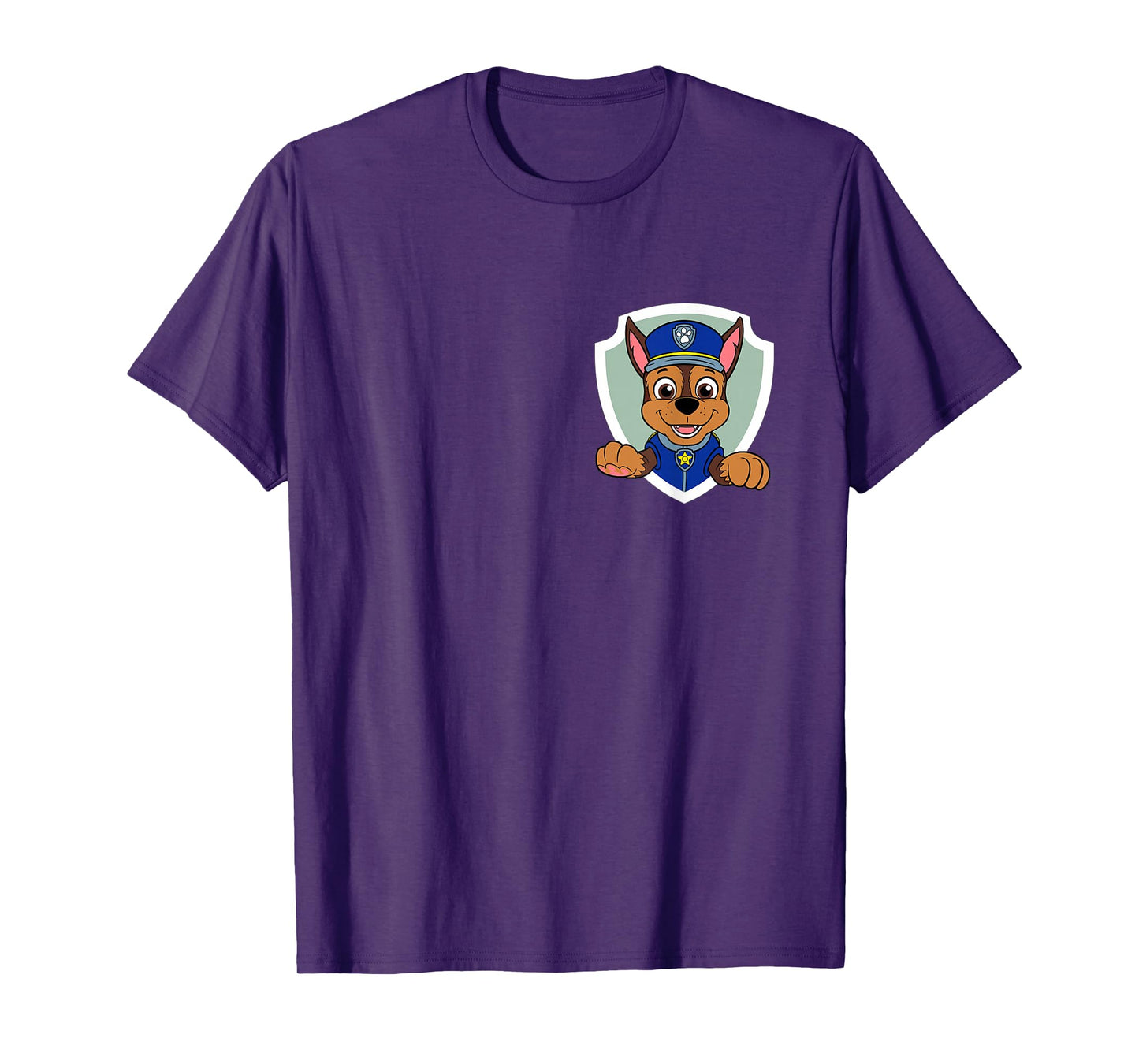 Paw Patrol Chase Pup Shield Official Badge Graphic T-Shirt