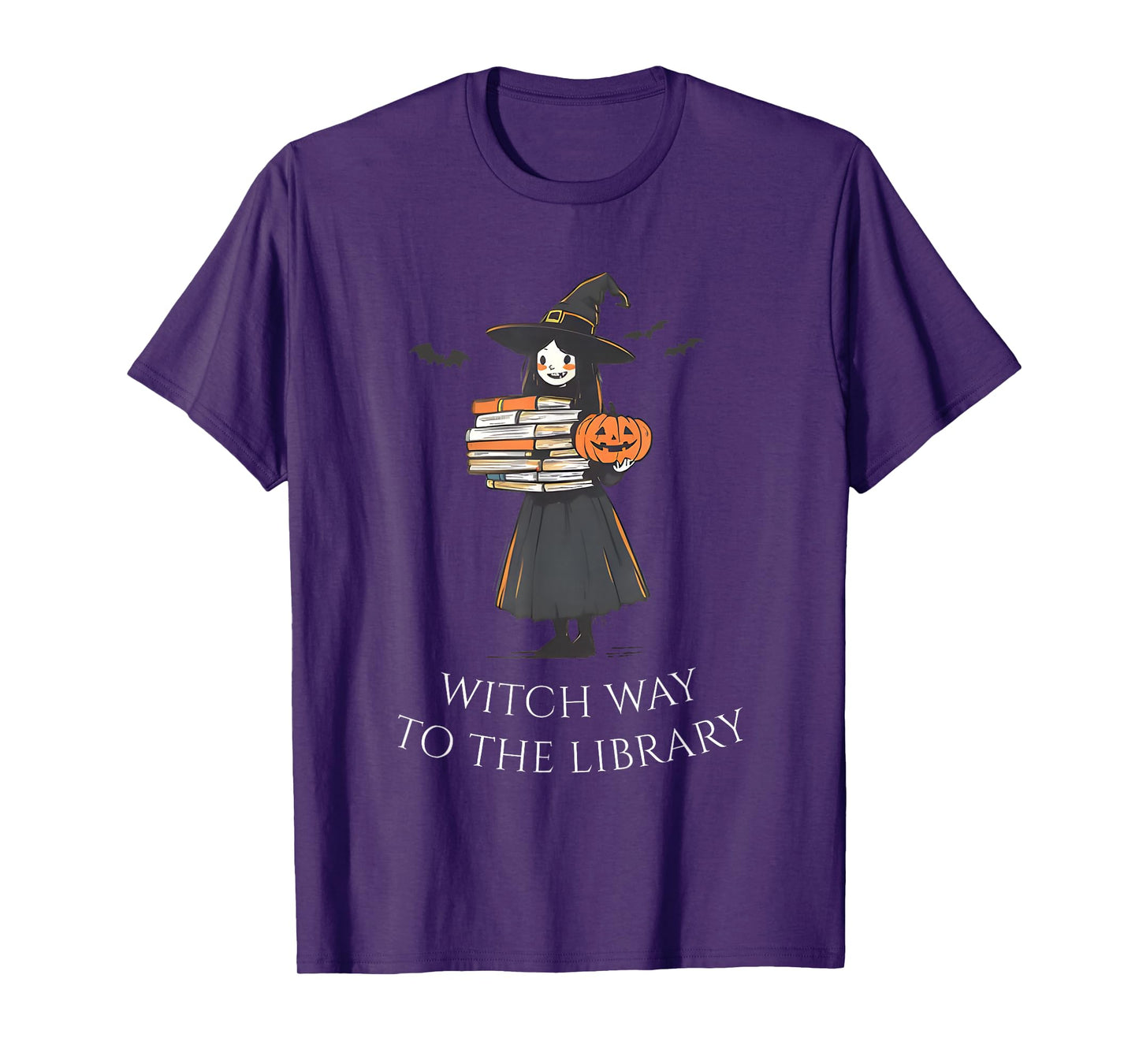 Witch Way to The Library Halloween Librarian Book Bookworm T-Shirt