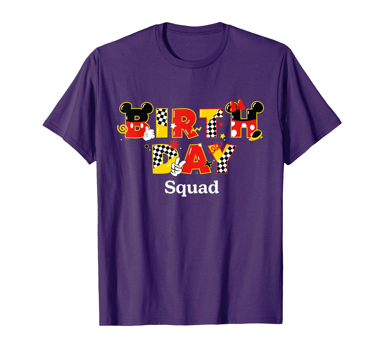 Disney Mickey & Minnie "Birthday Squad" Big Letters Party T-Shirt