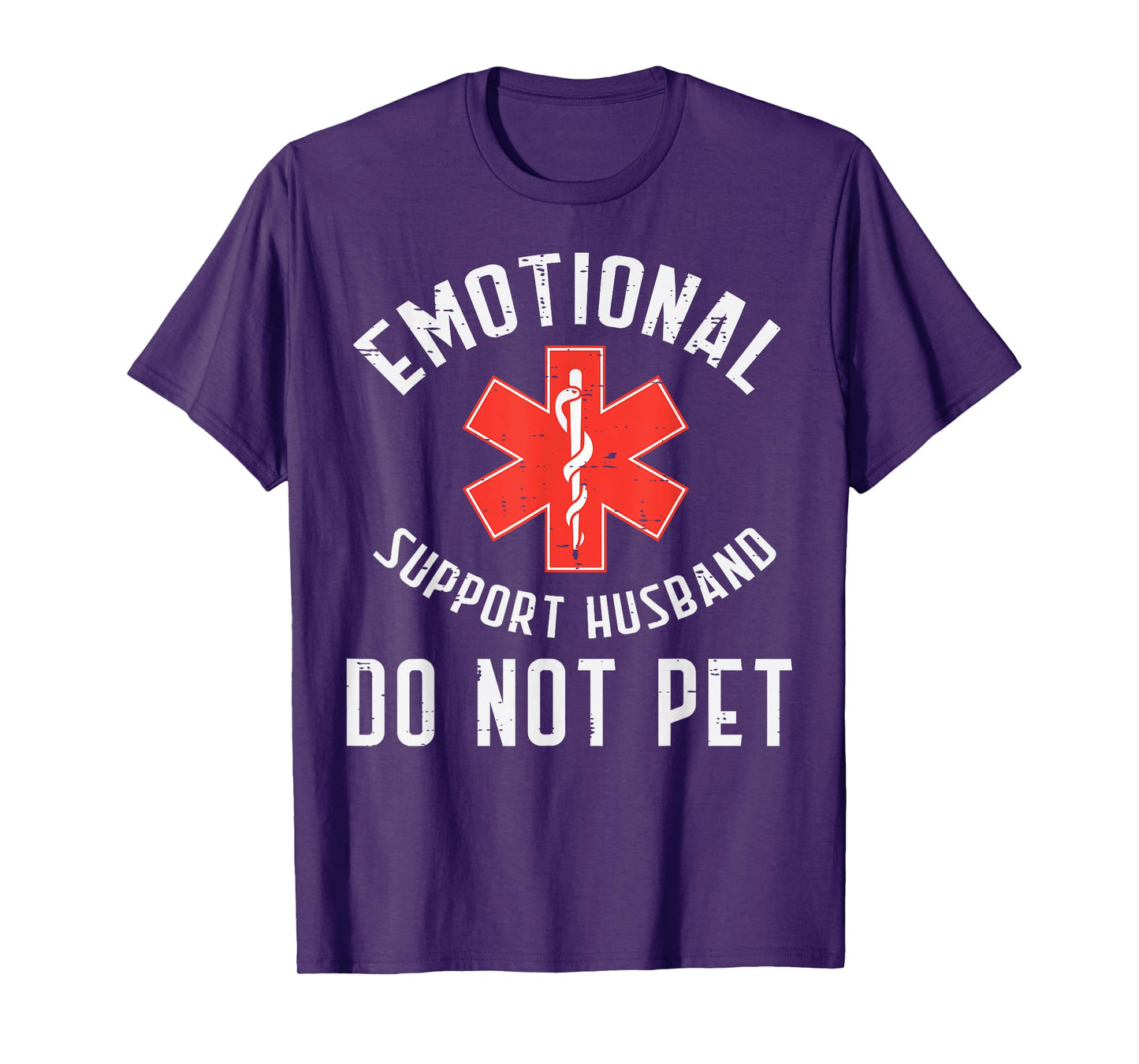 Emotional Support Husband Do Not Pet Funny Fathers Day Men T-Shirt
