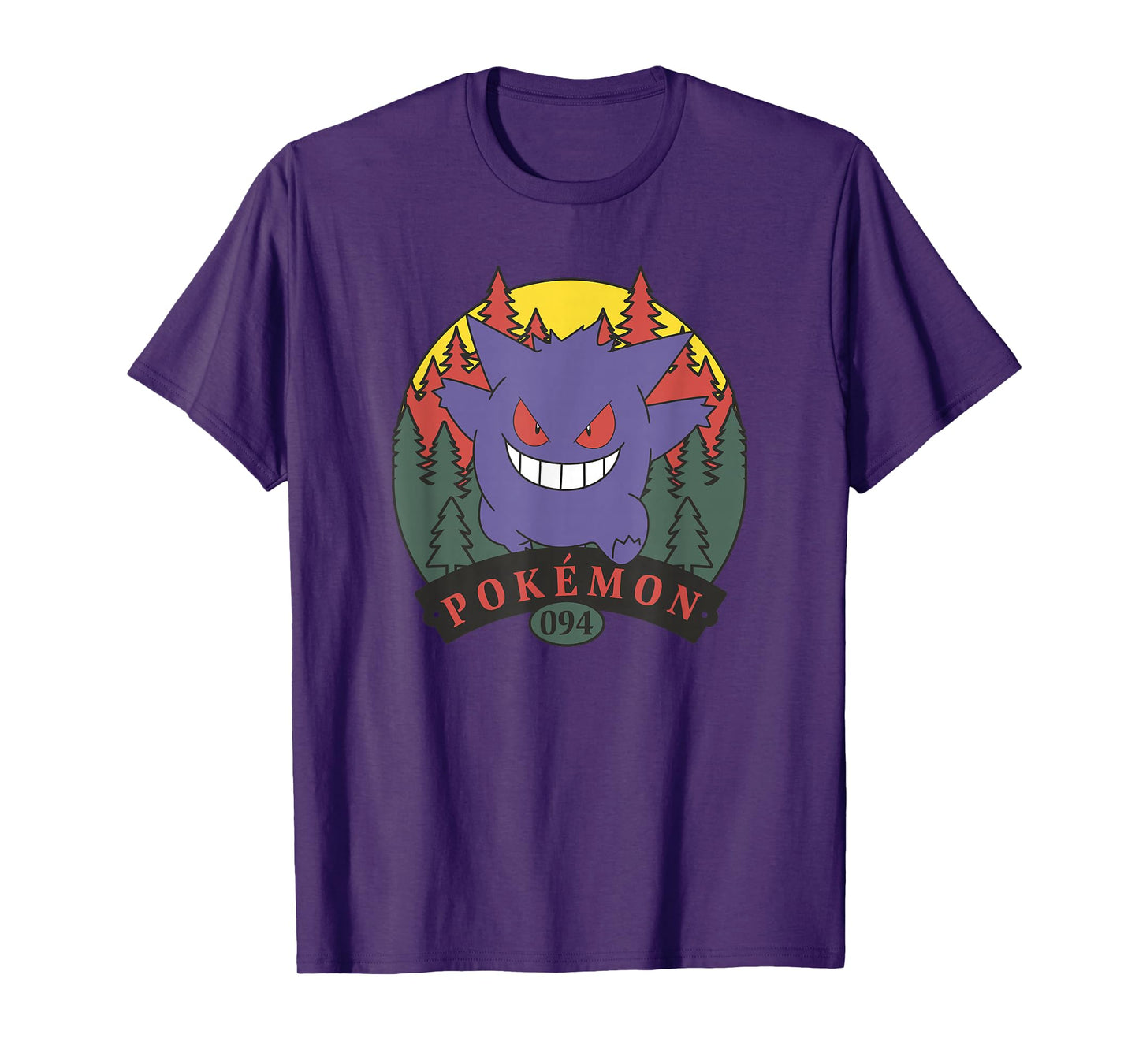 Pokémon 094 Gengar Outdoor Adventure Forest Park Badge T-Shirt