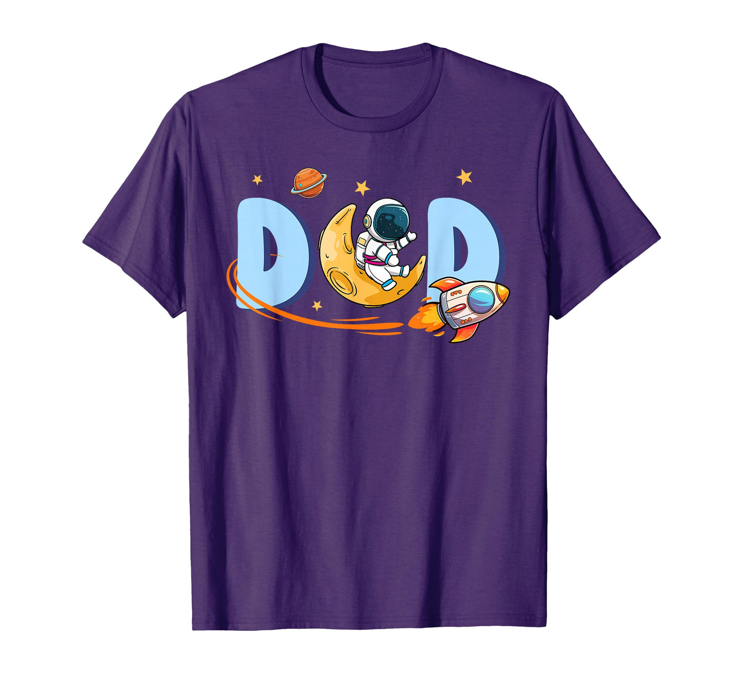 Dad of The Birthday Boys Space Astronaut Family Party Daddy T-Shirt