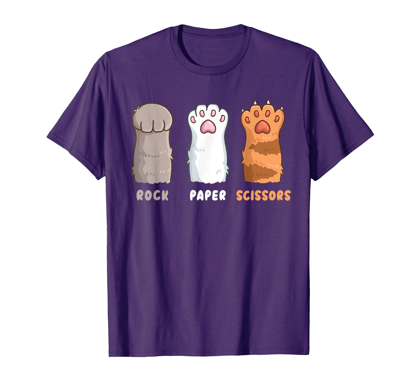 Cat Lover Cat Owner Funny Cat Rock Paper Scissors T-Shirt