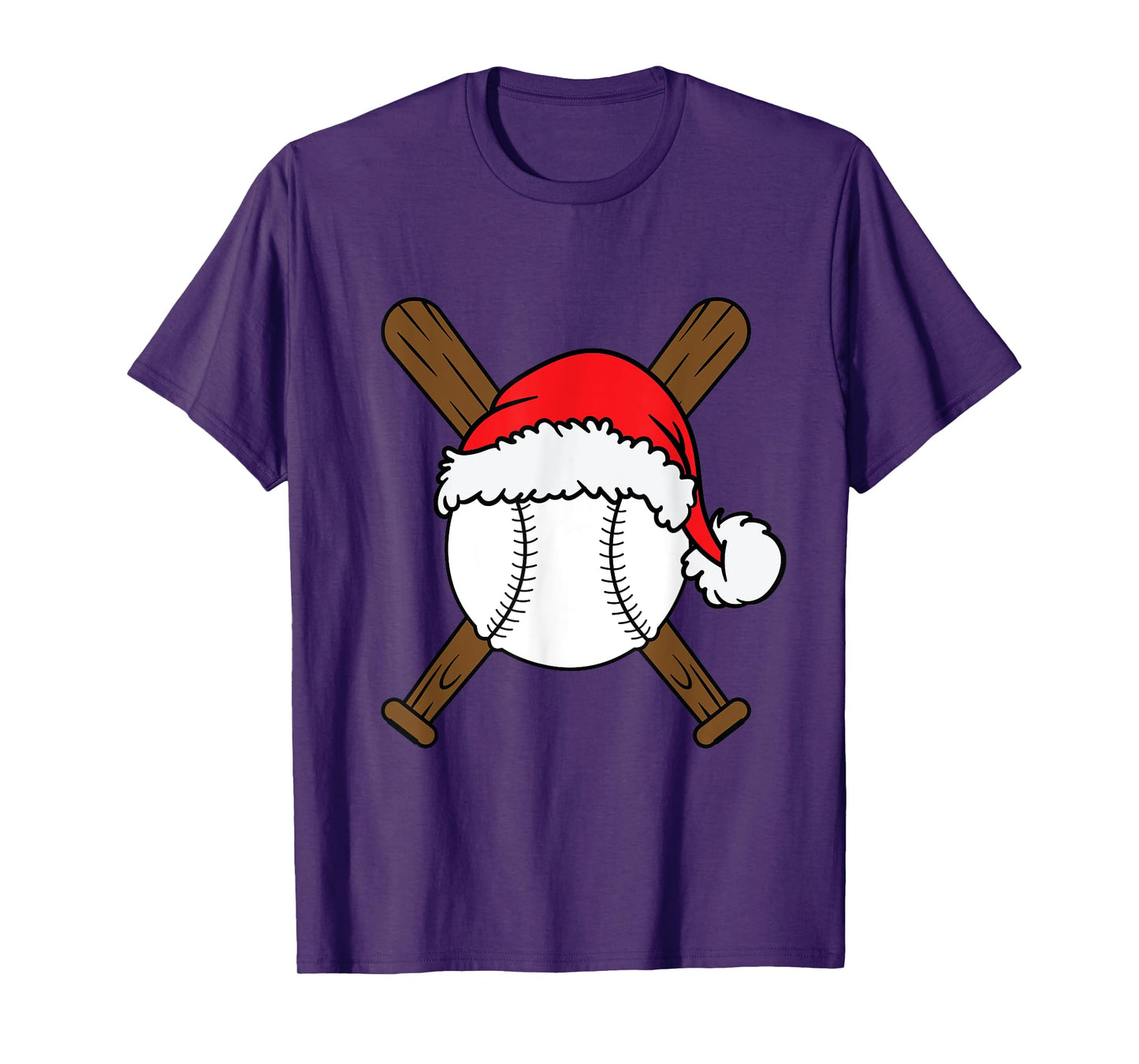 Christmas Baseball Player Santa Sports Design For Men Boys T-Shirt