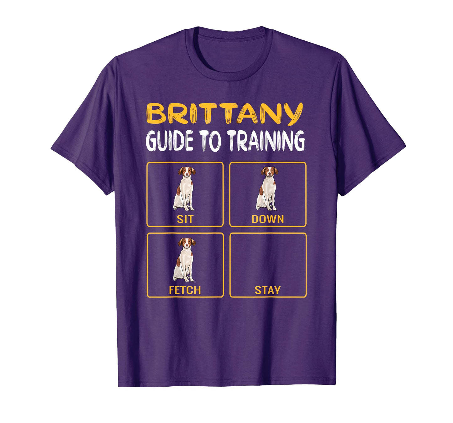 Funny Brittany Guide To Training Dog Trainer Obedience T-Shirt for Men Women