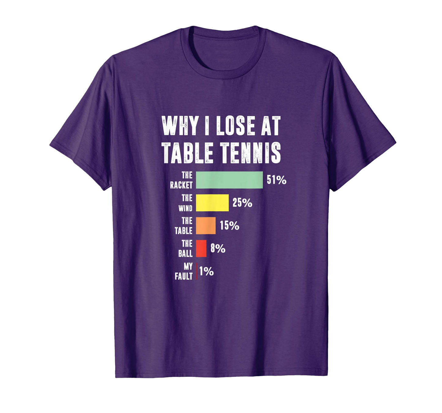 Why I Lose At Table Tennis, Funny Table Tennis Player T-Shirt