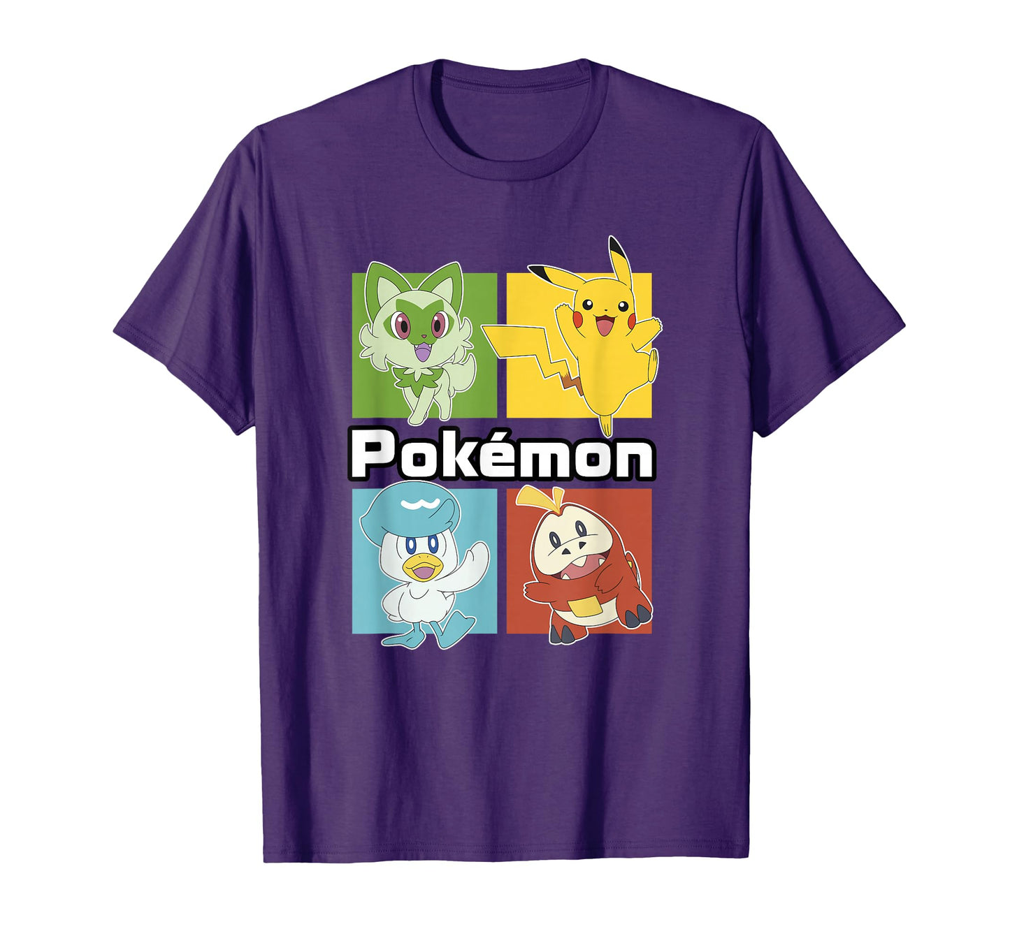 Pokémon Group Shot Starters Boxed Up Portrait T-Shirt