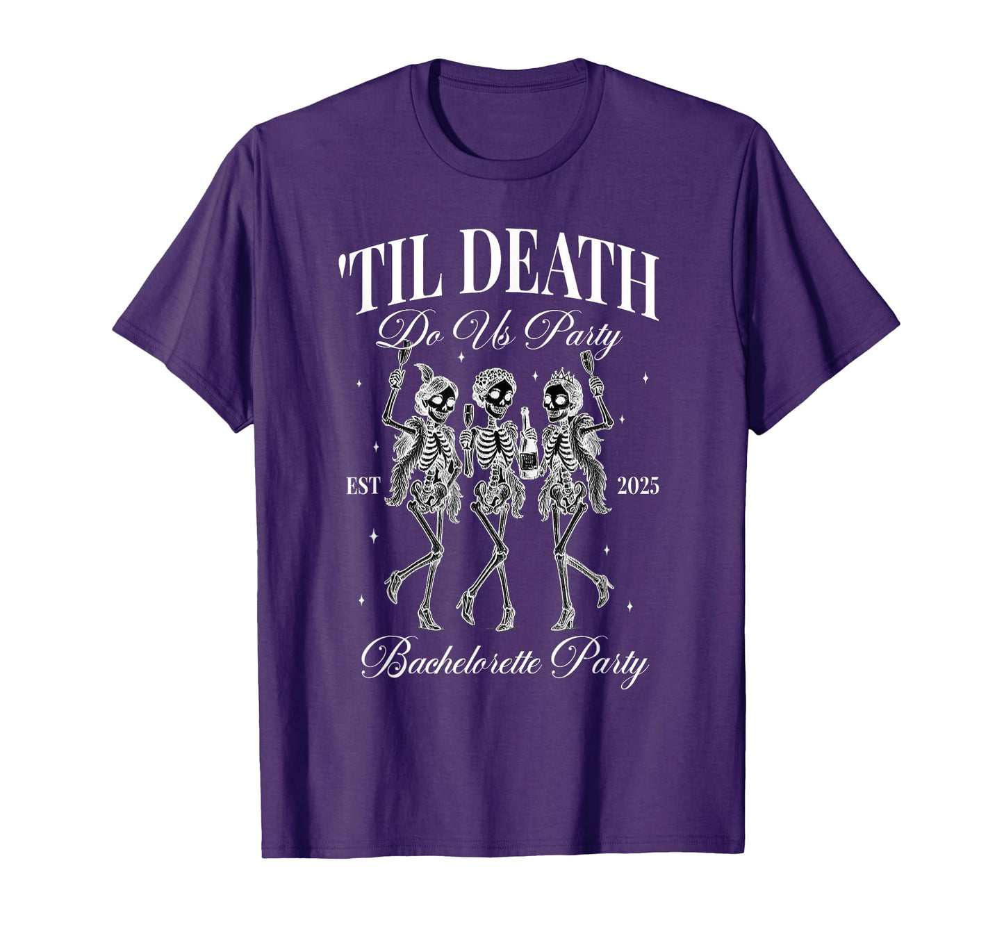 Til Death Do Us Party Retro Halloween Bachelorette Matching T-Shirt