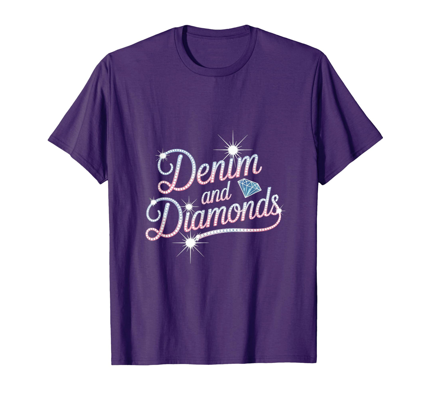 Denim And Diamonds Stylish Blue Denim T-Shirt