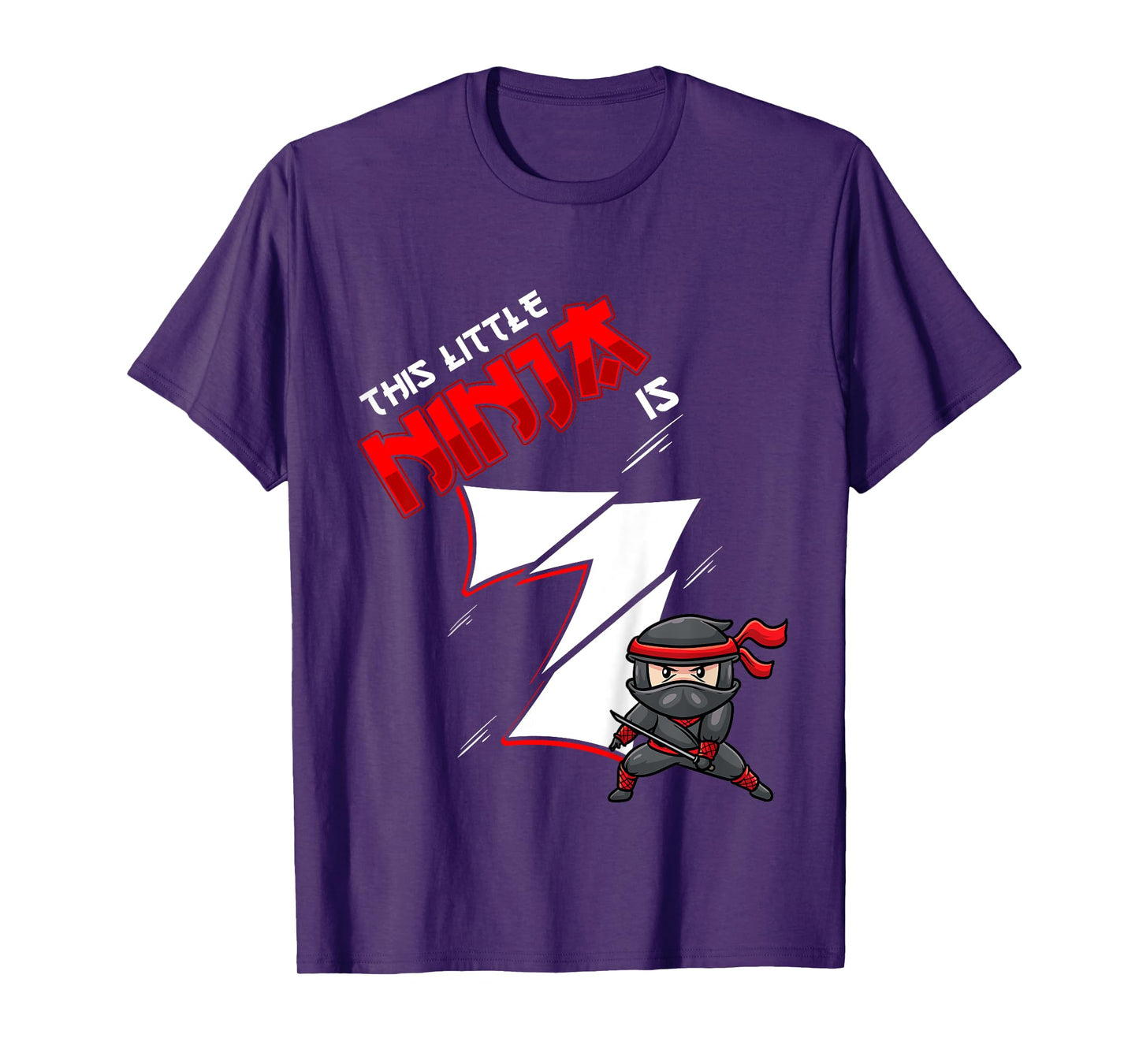 Kids 7th Birthday For Boy 7 Years Old Ninja T-Shirt