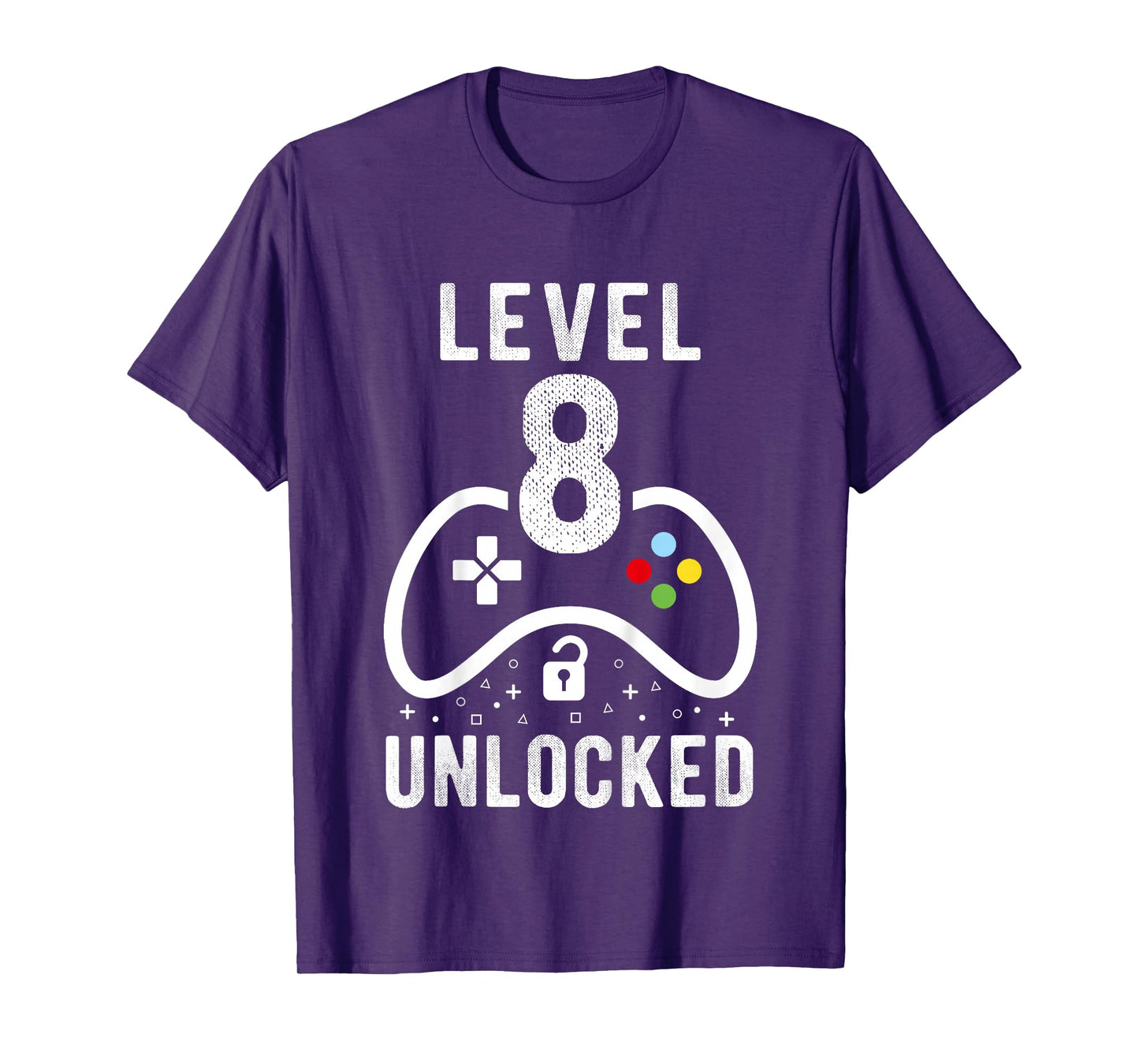 Level 8 Unlocked Video Game 8th Birthday Gift T-Shirt