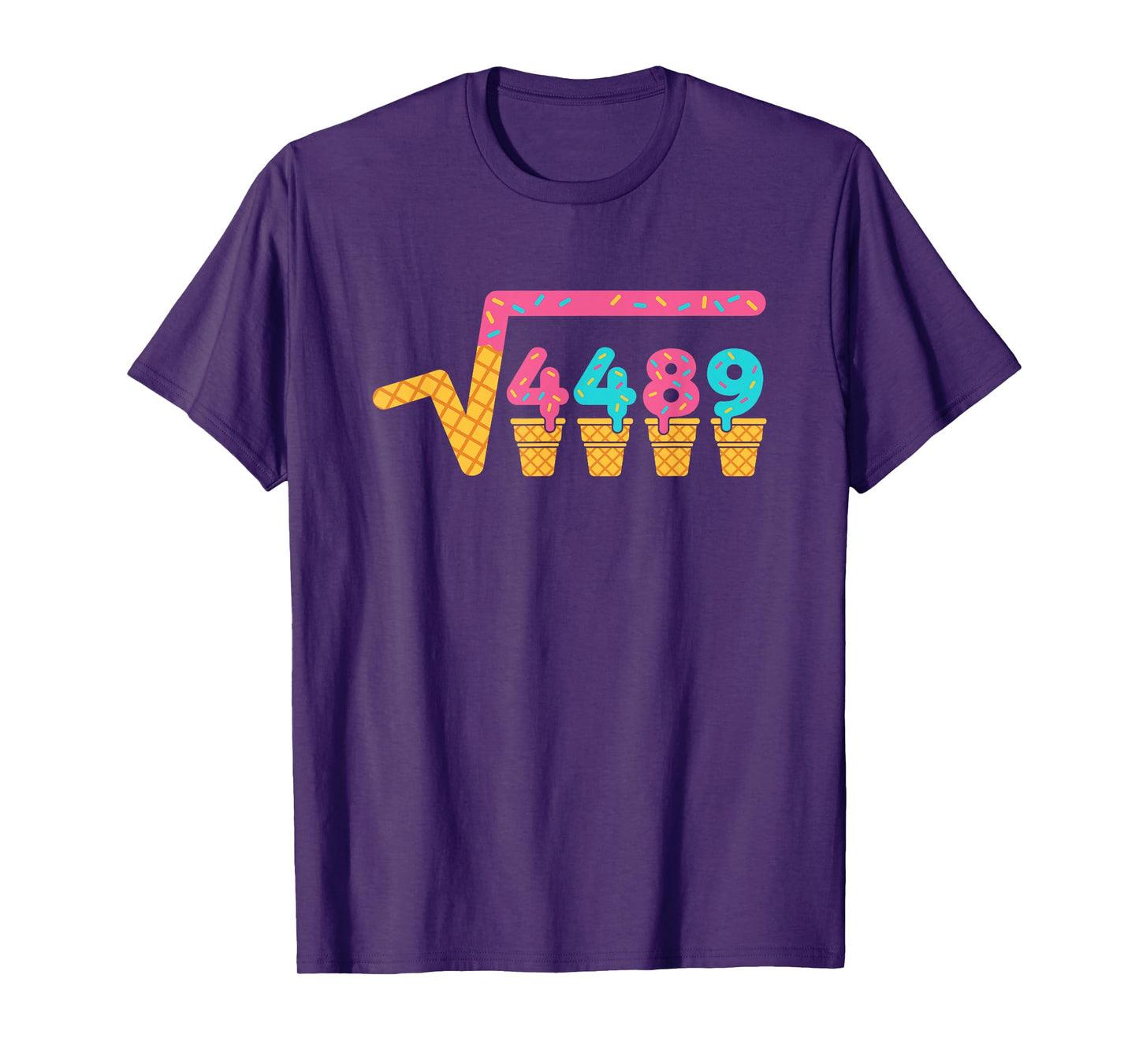 Square Root of 4489 Ice Cream Drip Meme Slang 67 6 7 6-7 T-Shirt