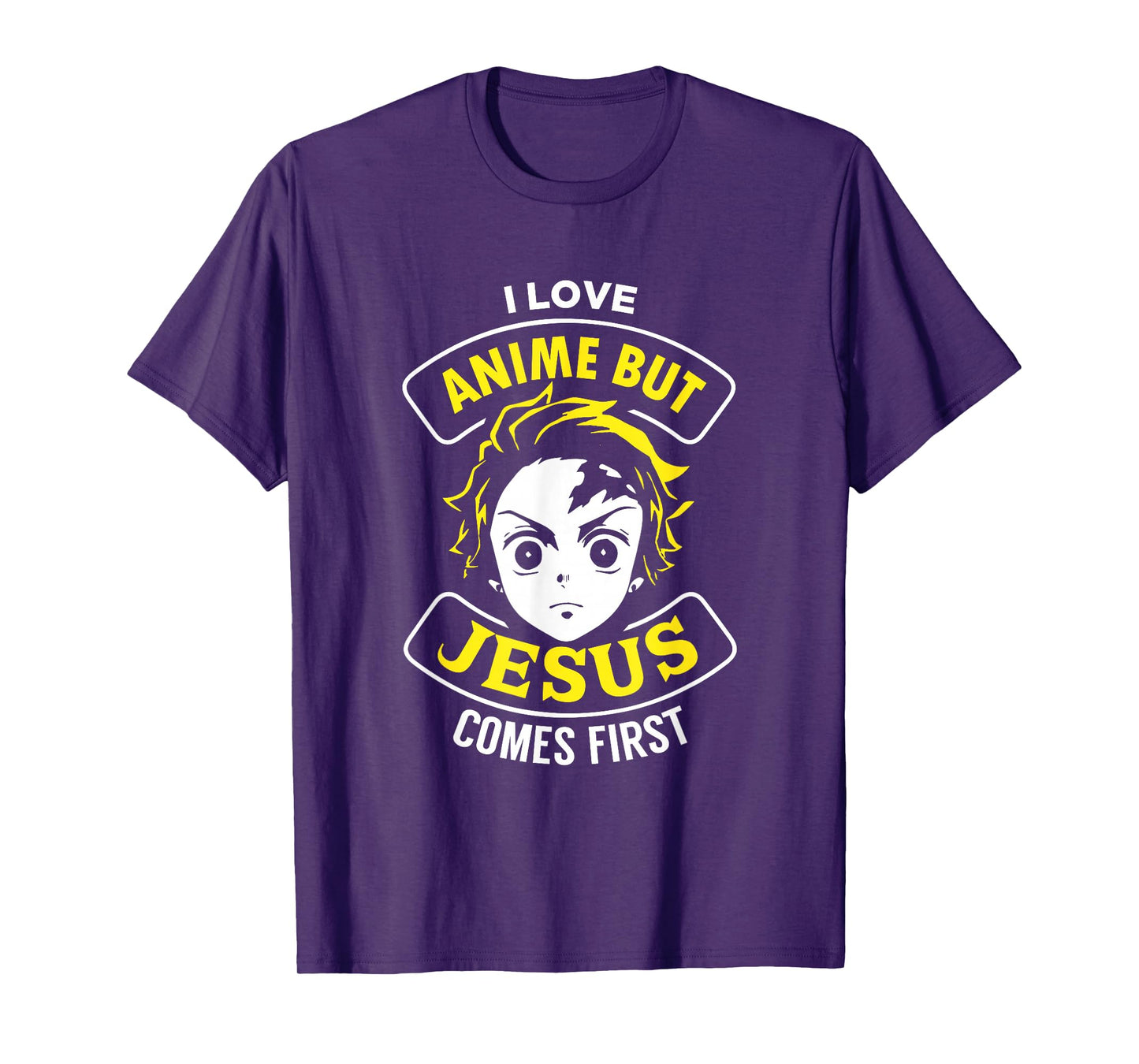 I Love Anime But Jesus Comes First - Christian Japan Yellow T-Shirt