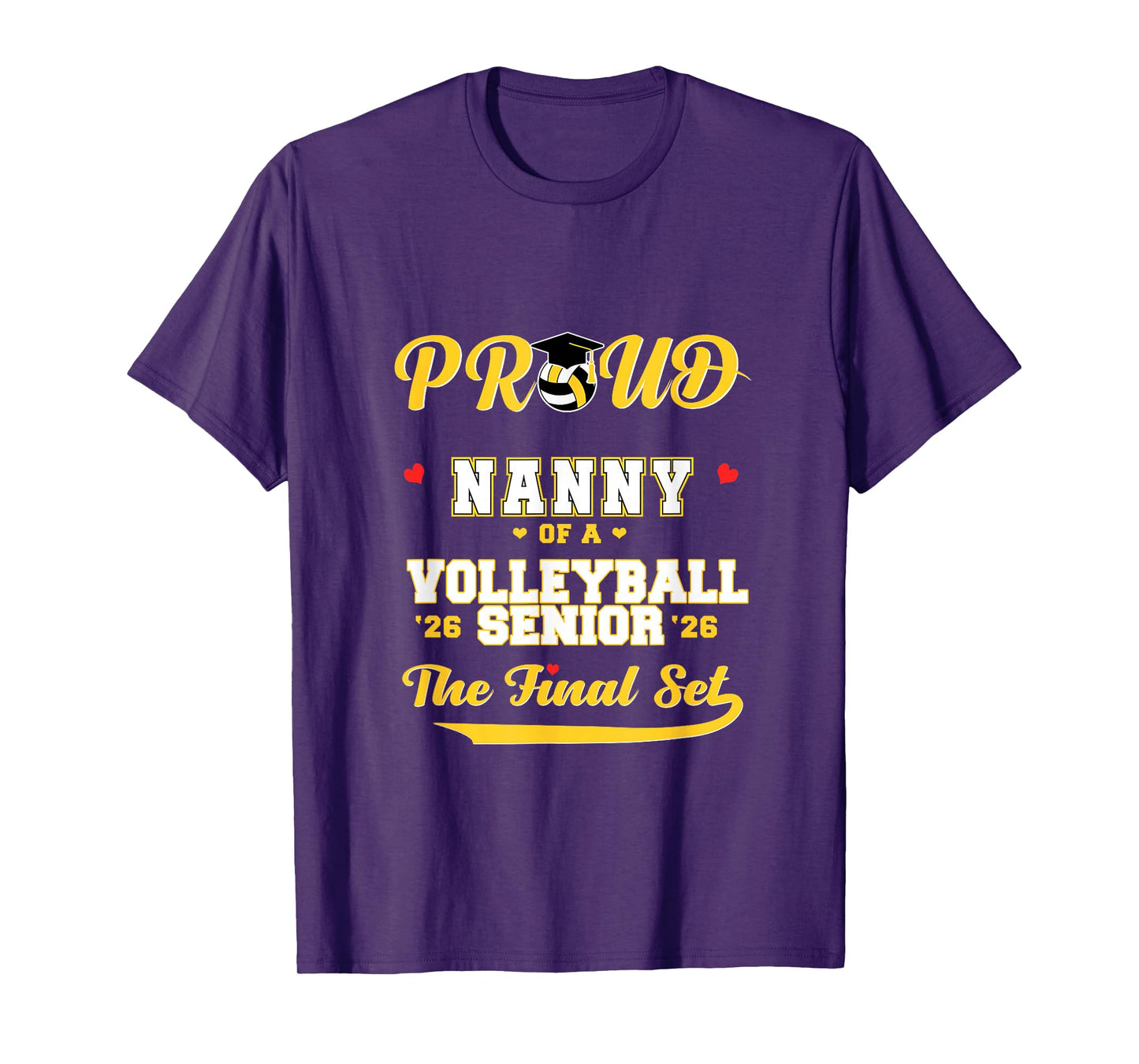 Cool Family '26 Graduation Volleyball Player Nanny T-Shirt