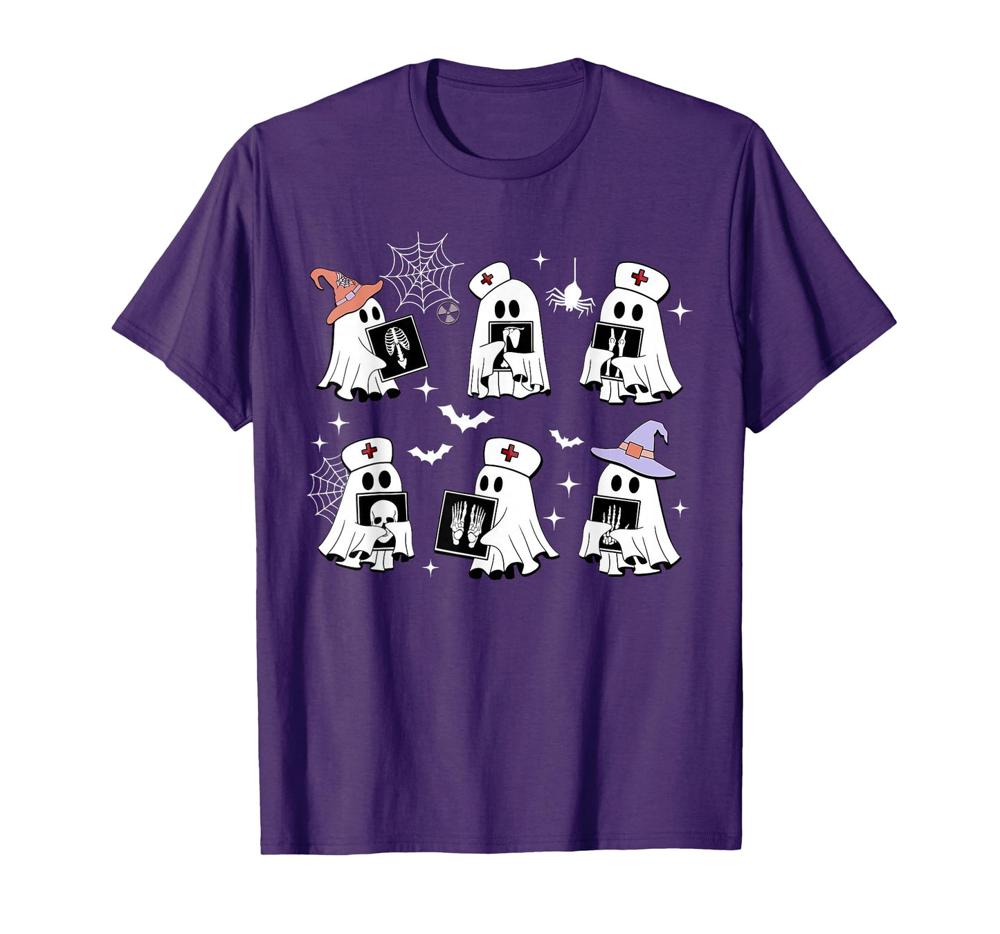 Funny X-ray Tech Ghosts Boo Sheet Radiology Spooky Halloween T-Shirt