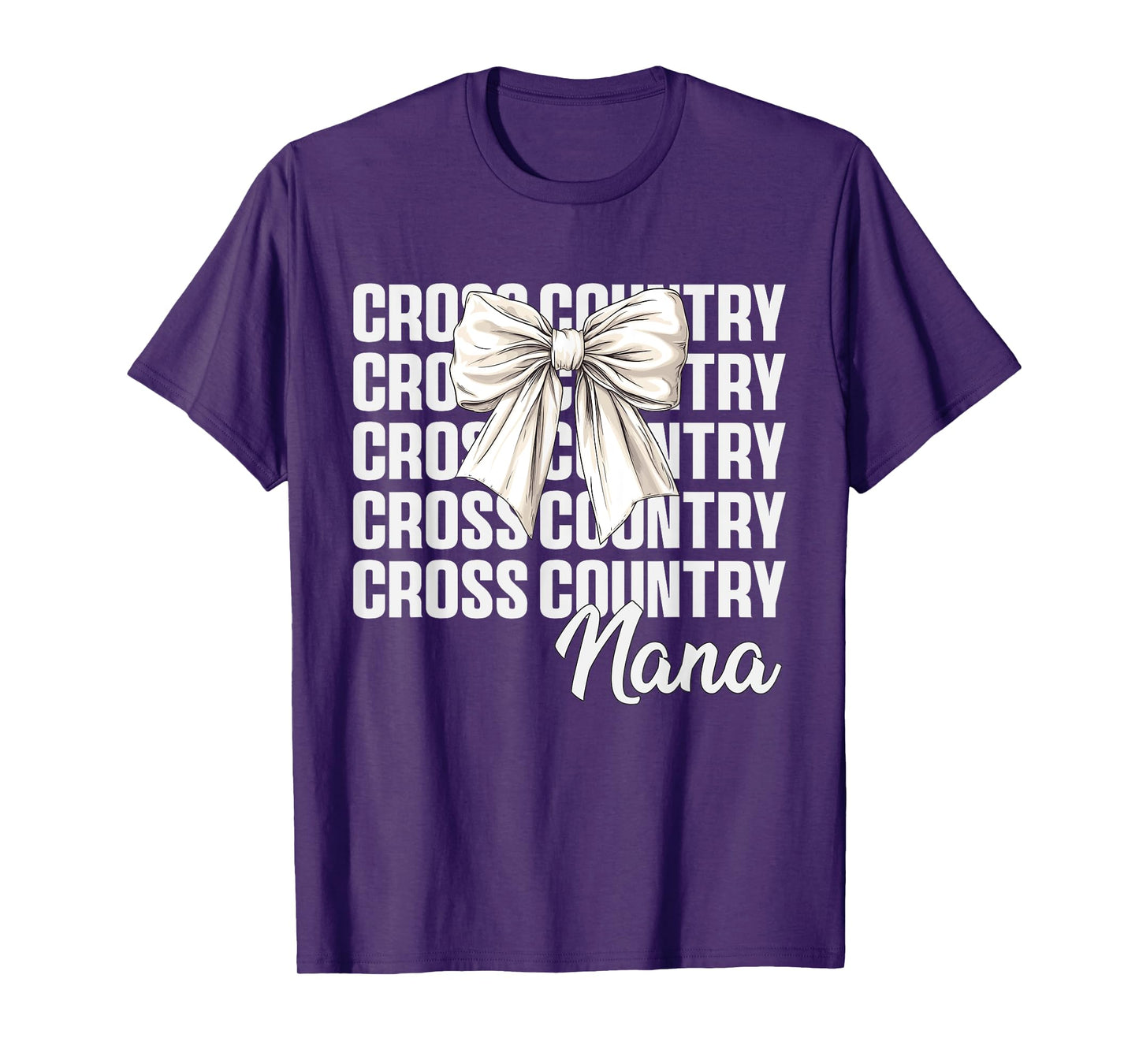 Cross Country Nana Running XC Stylish Sport Grandma Game Day T-Shirt
