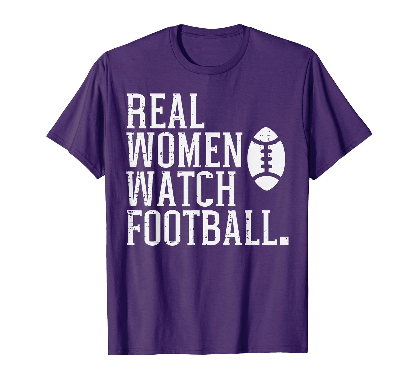 Real Women Watch American Football Sports Mom Girlfriend T-Shirt