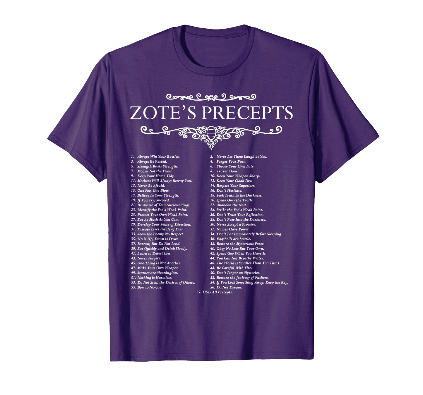 Funny Nerdy Zote's Precepts Knight Gamer T-Shirt