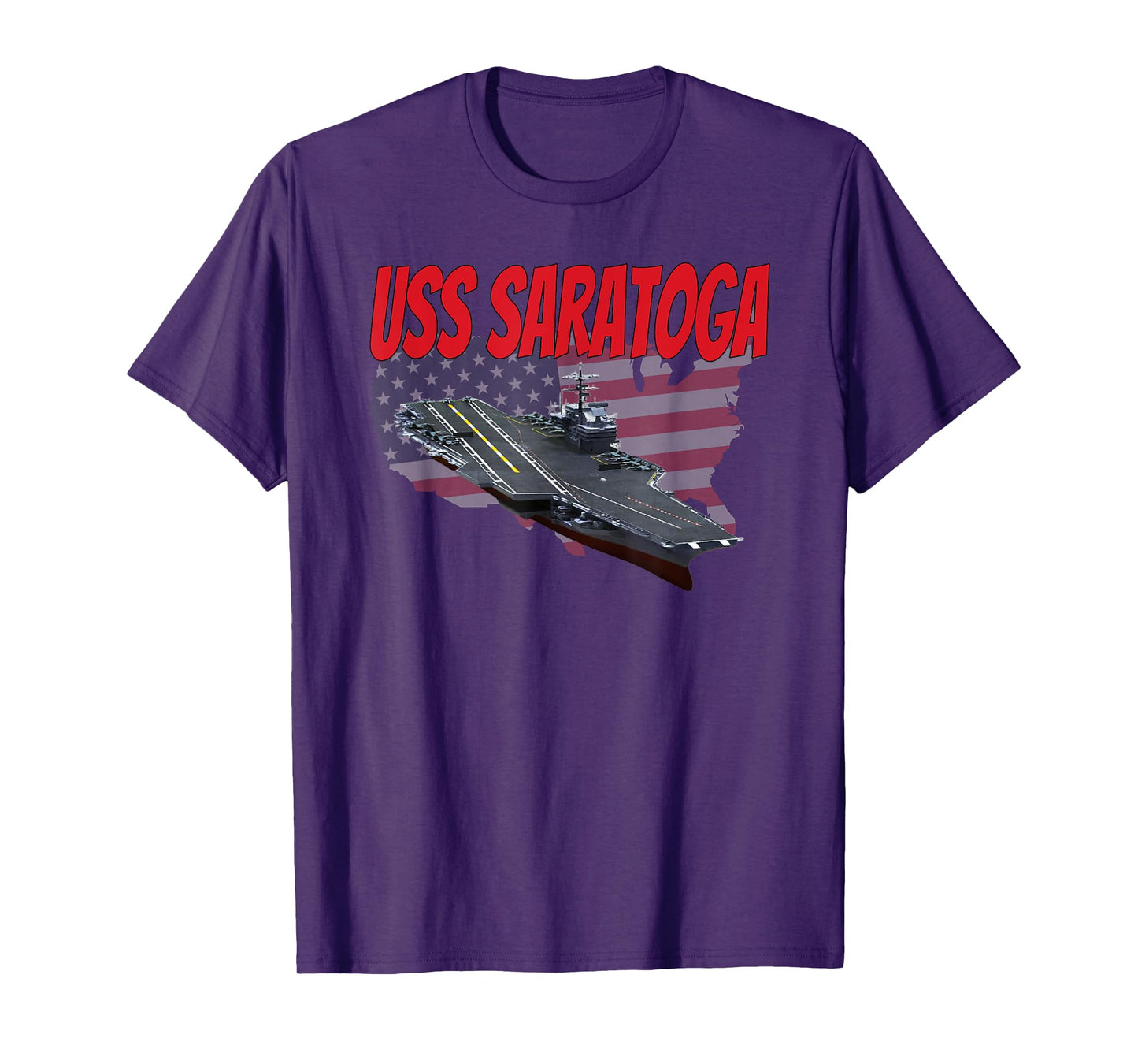 Aircraft Carrier USS Saratoga CV-60 Idea for Grandpa Dad Son T-Shirt