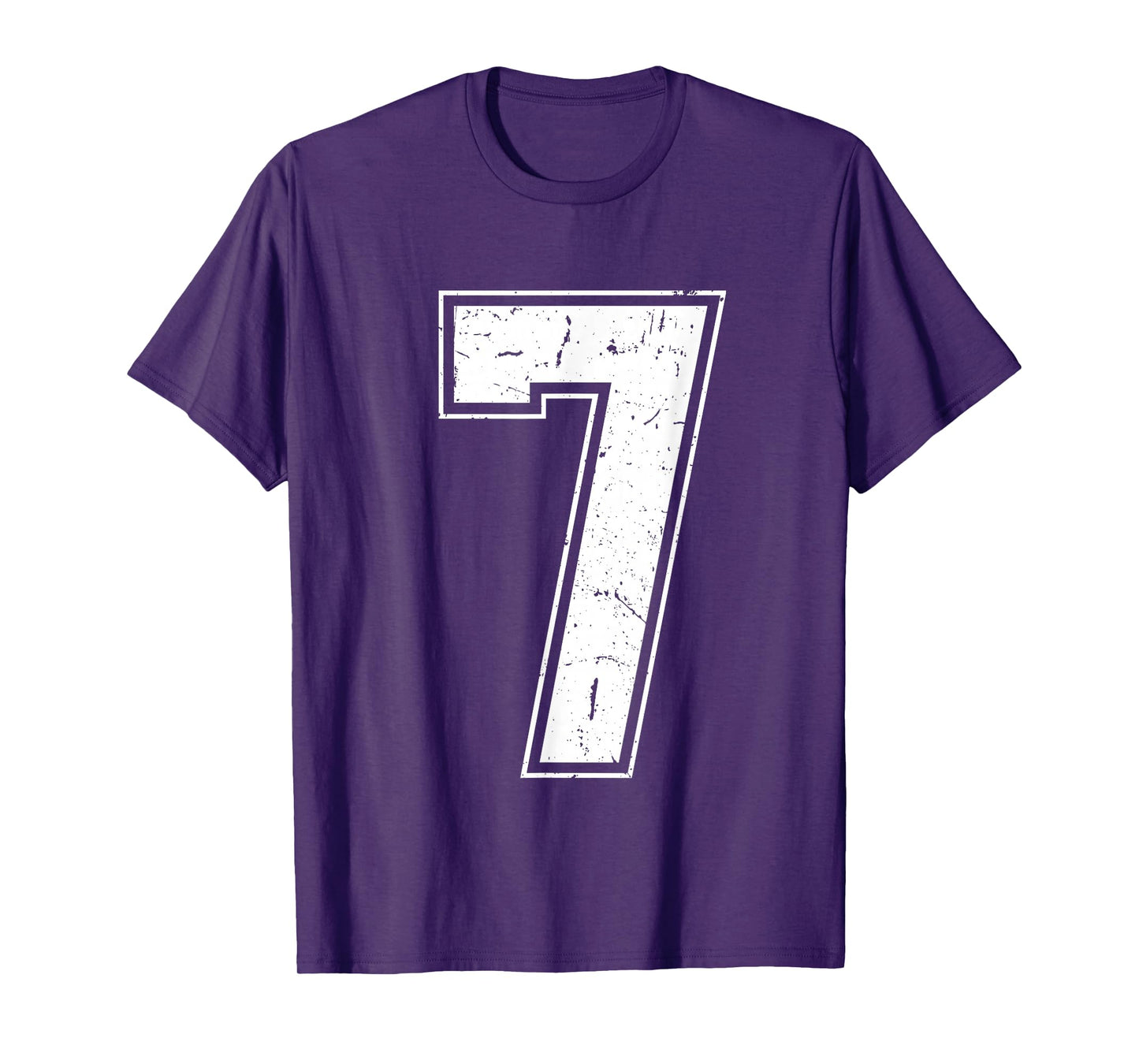 Number 7 Matching Costume 67 Meme Costume Distressed Retro T-Shirt