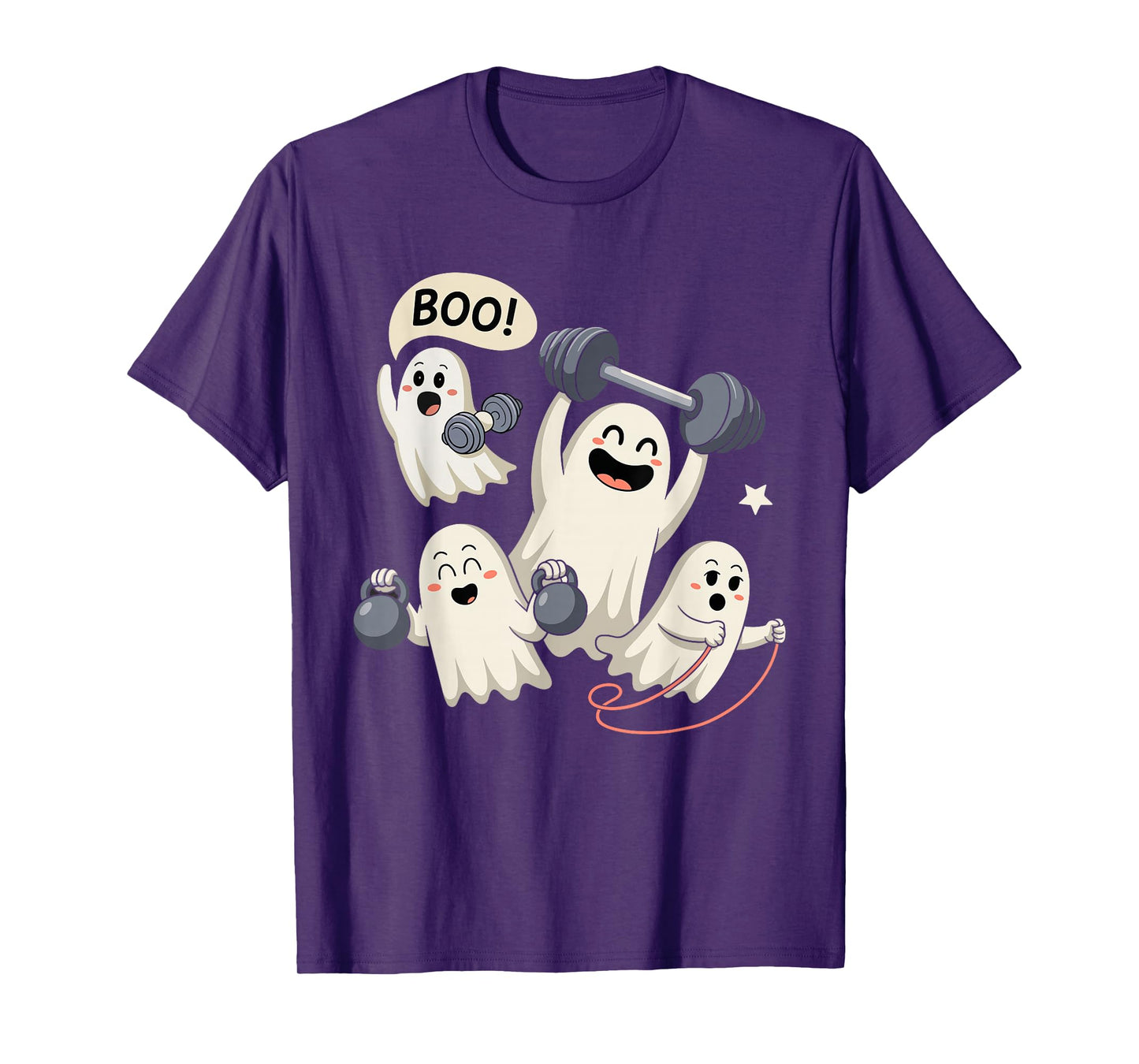 Ghost Gym Halloween Workout Fitness Weightlifting T-Shirt