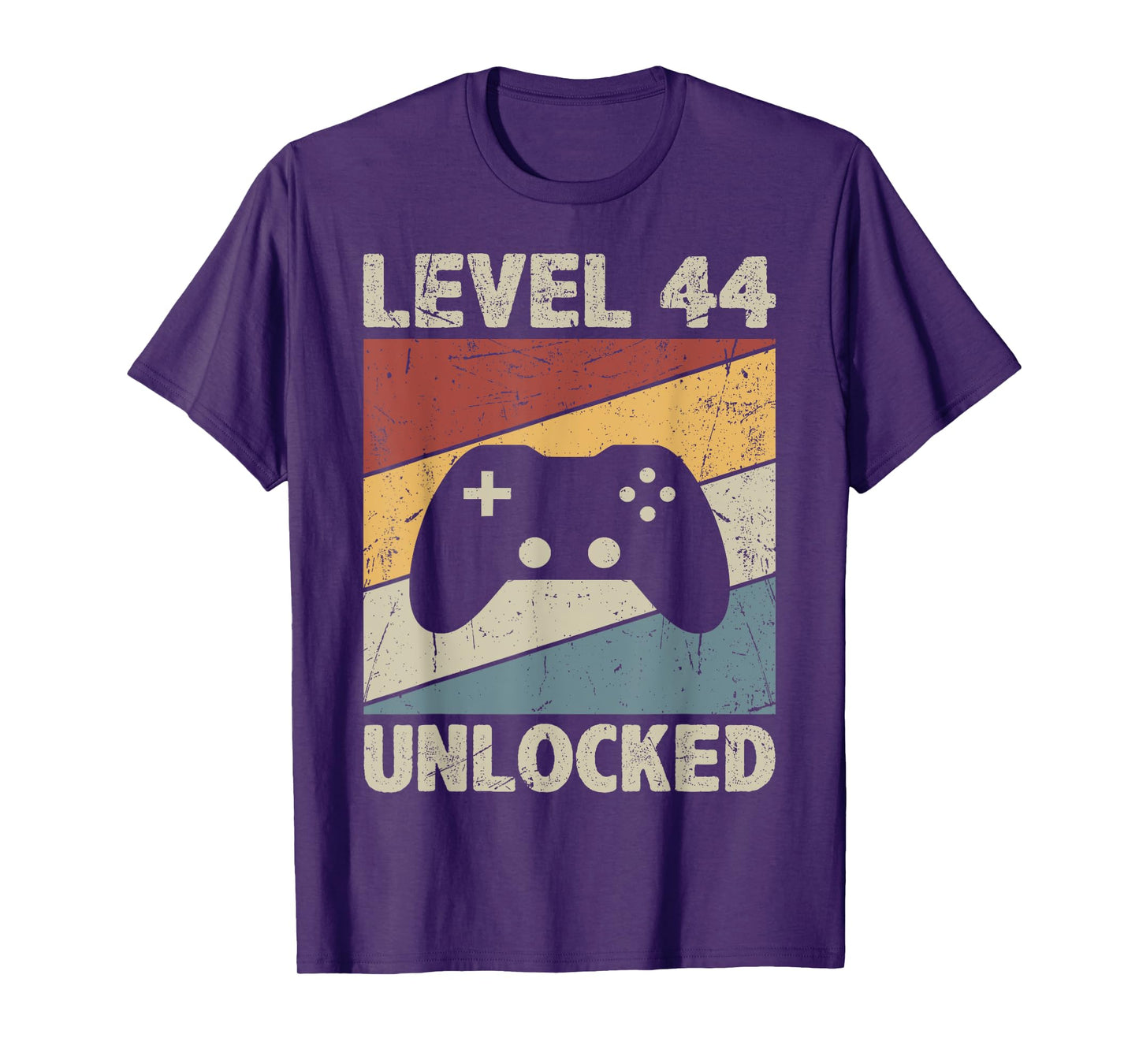 Level 44 Unlocked - Retro Vintage Funny 44th Birthday Gamer T-Shirt