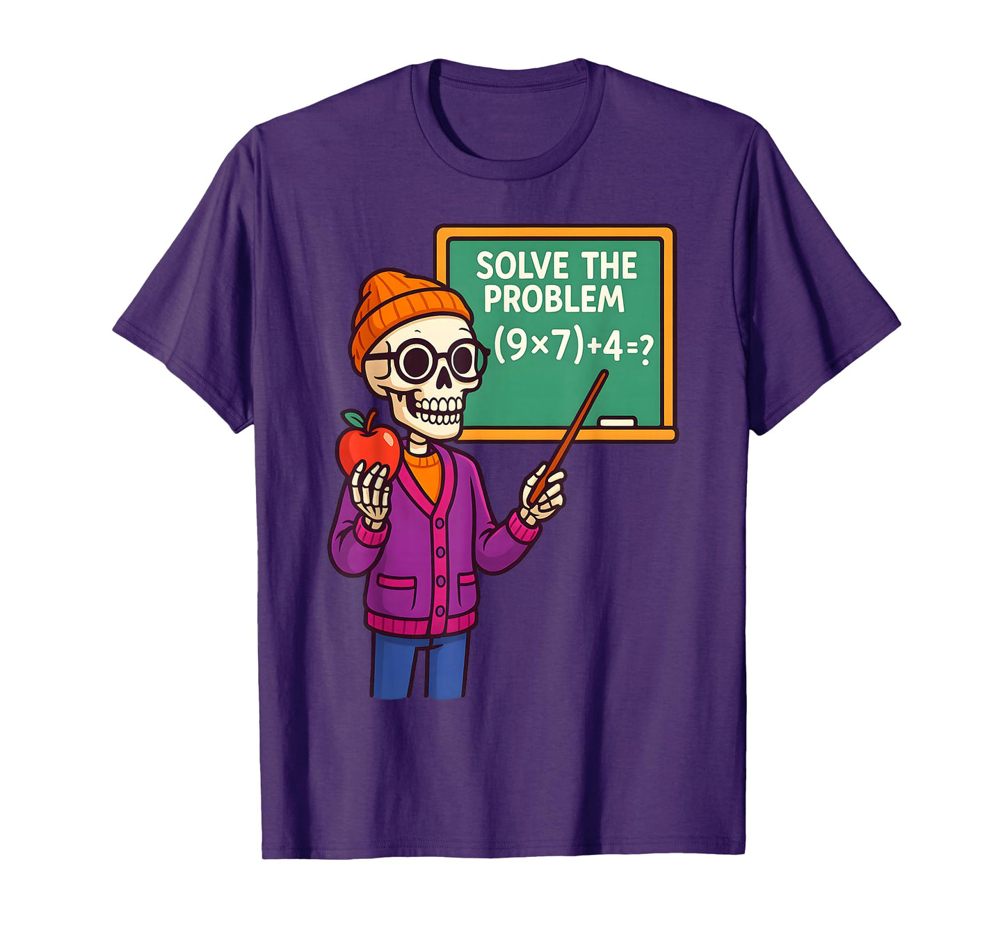 Halloween Skeleton Six Seven 67 Meme PEMDAS Teacher T-Shirt