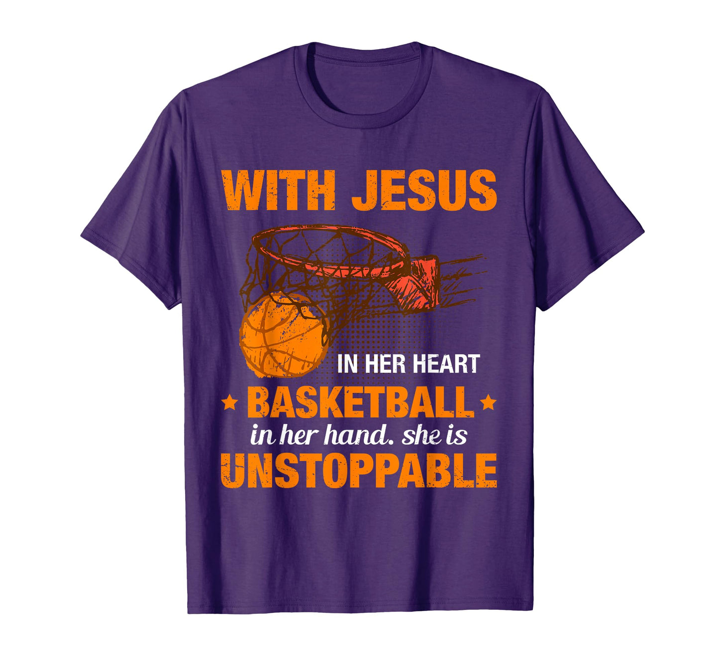 Christian Basketball Girl Religious Jesus Basketball Lover T-Shirt