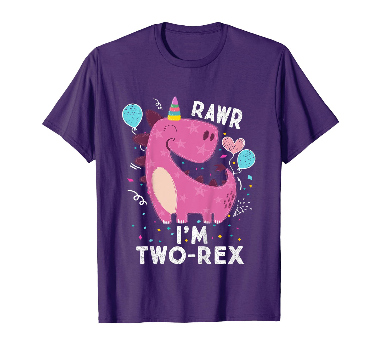 Rawr I'm Two-Rex 2nd Birthday Gifts 2 Year Old Dinosaur T-Shirt