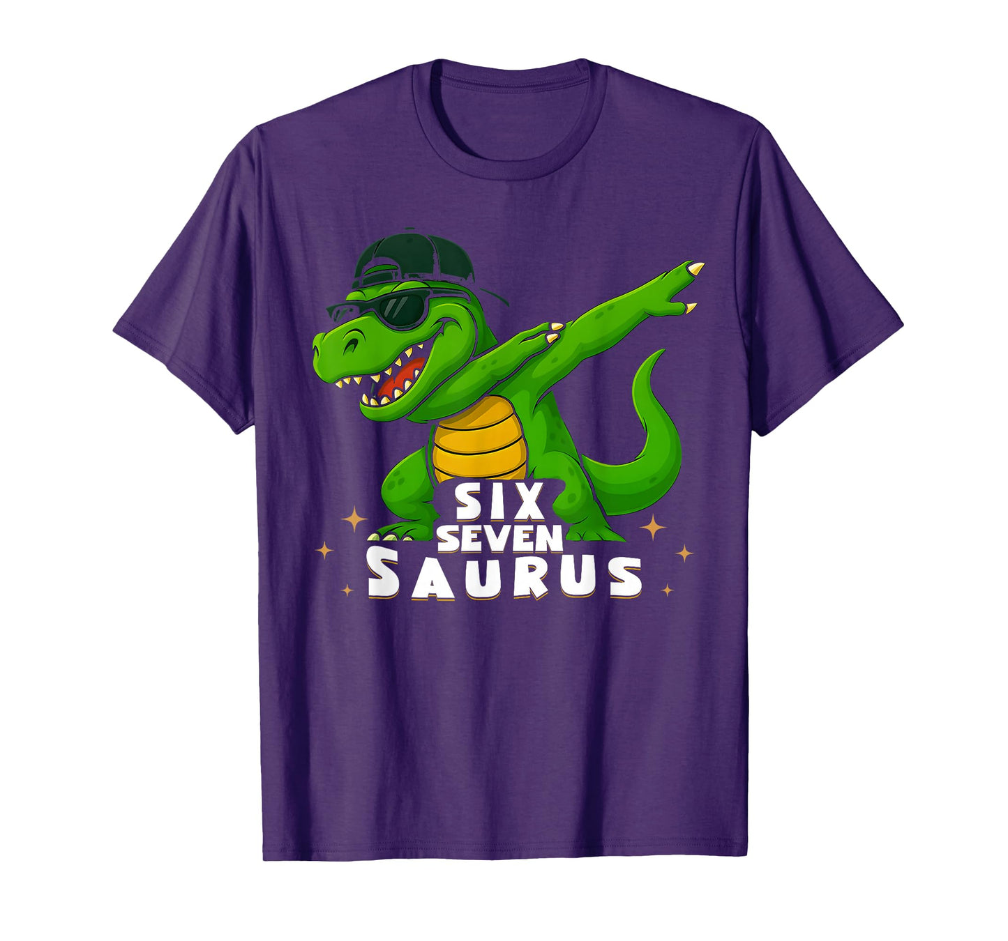 Funny 67 T Rex Dinosaur Six Seven Numbers Boys Kids Dabbing T-Shirt