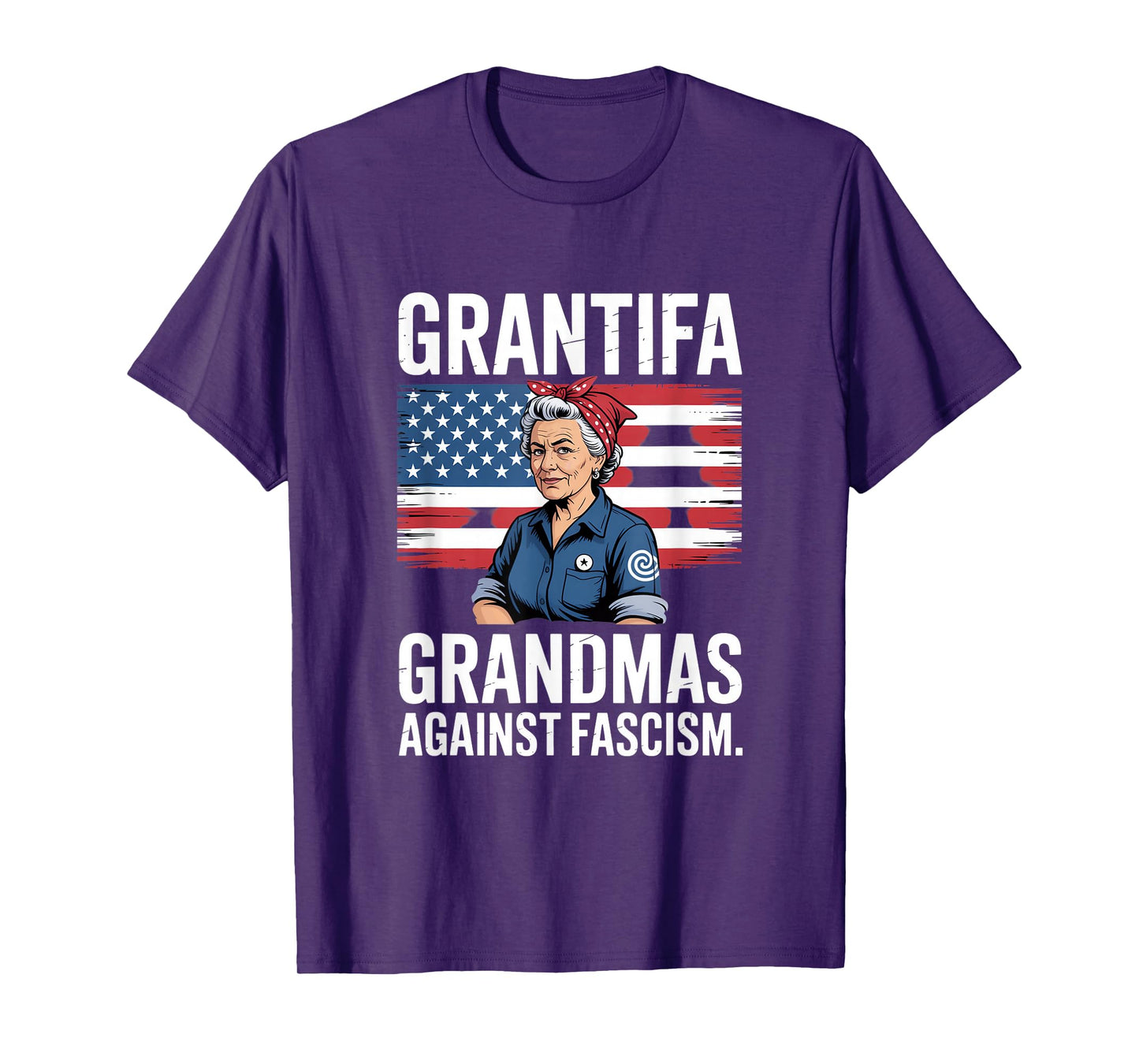 Grantifa Grandmas Against Fascism Flag Resist No Kings T-Shirt