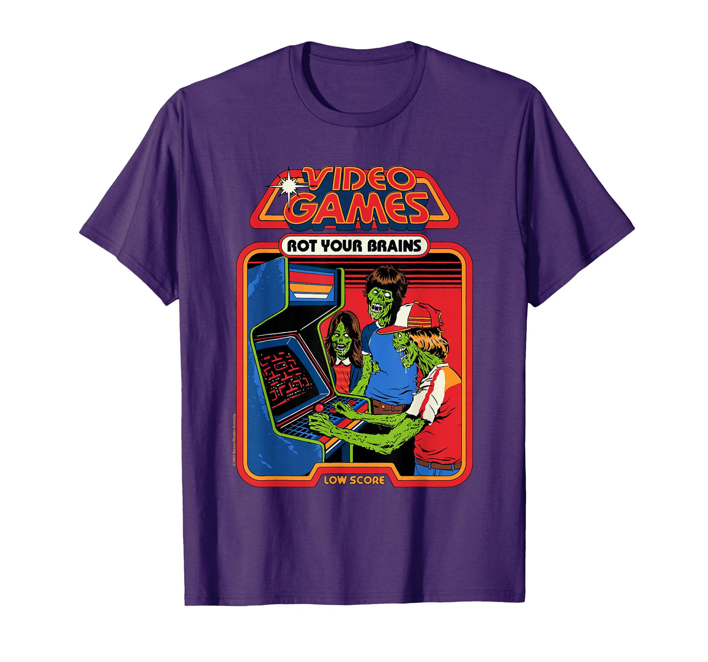 Video Game Zombies Sarcastic Retro Vintage Funny Adult Humor T-Shirt