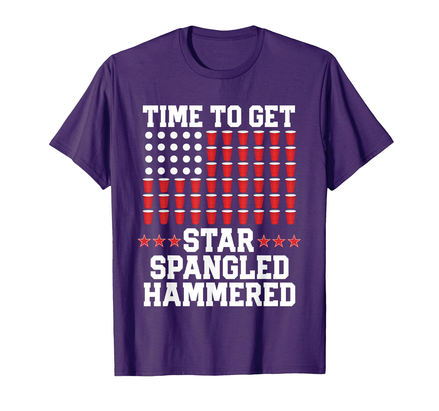 4th Of July Gift Beer Pong American Flag Drinking T-Shirt